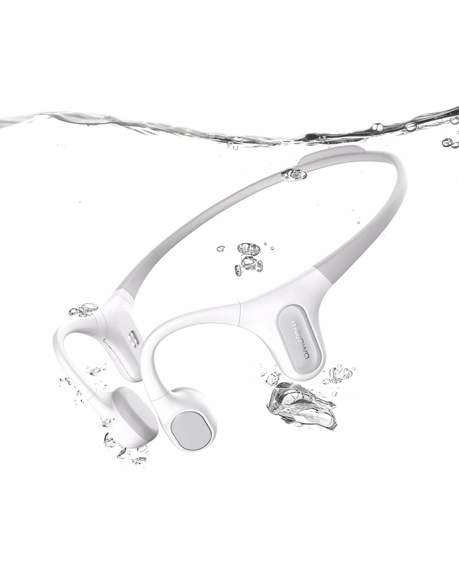 Mojawa Run Plus Casque à Conduction Osseuse Natation IP68 Écouteurs MP3 32 Go Bluetooth 5.2 Gris