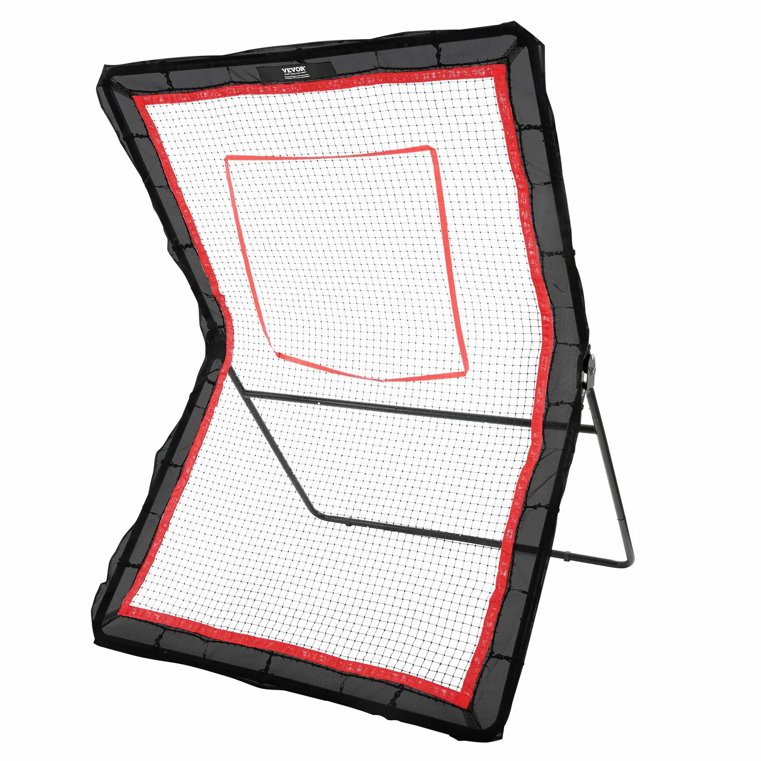 VEVOR Filet de Rebond 152x213 cm Rebondisseur de Football Volley-ball Angle Réglable Cible Base-ball Cadre Acier Tissu Haute Élasticité Entraînement