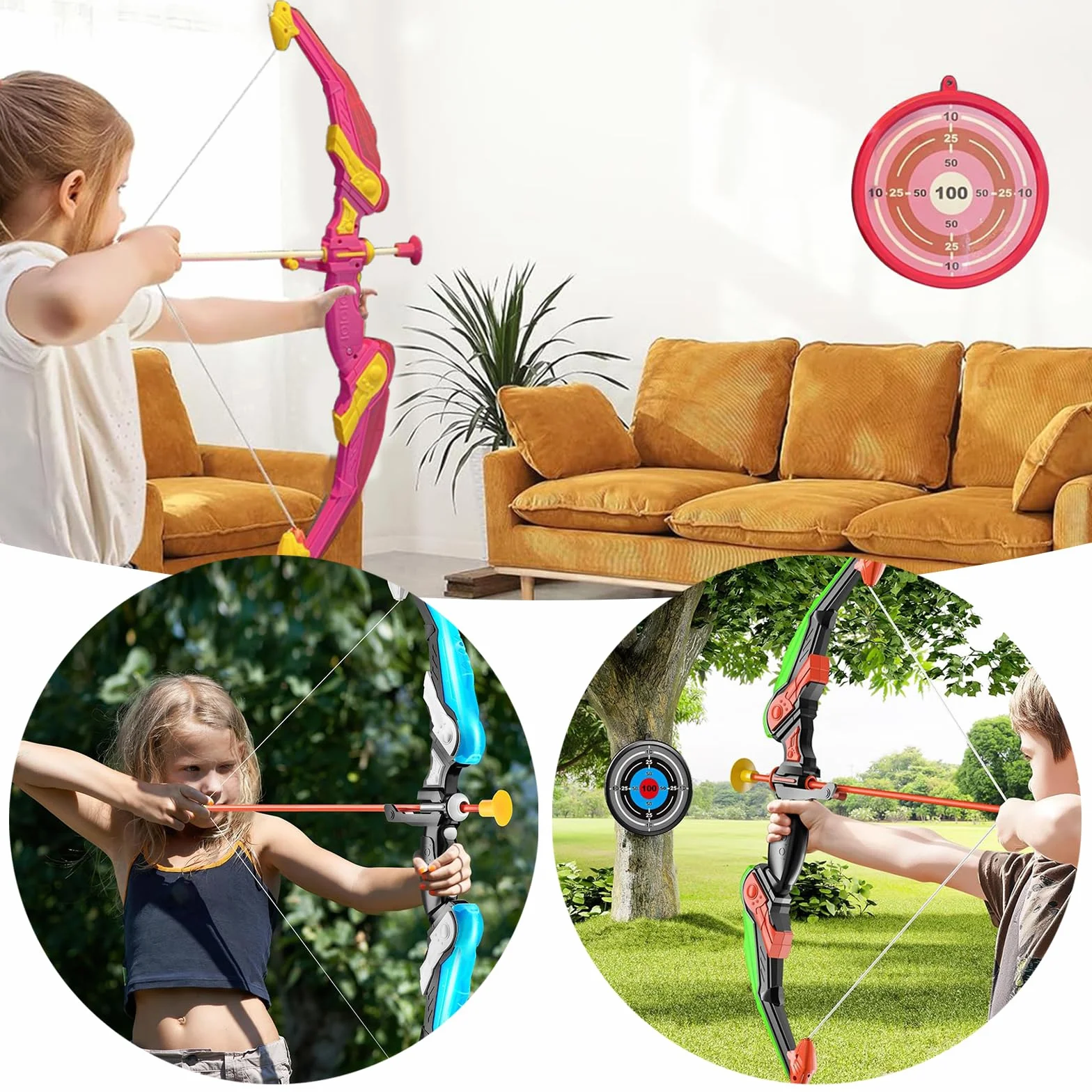 Ensemble d'arc et de flèches, tir sportif, jouets d'intérieur et d'extérieur