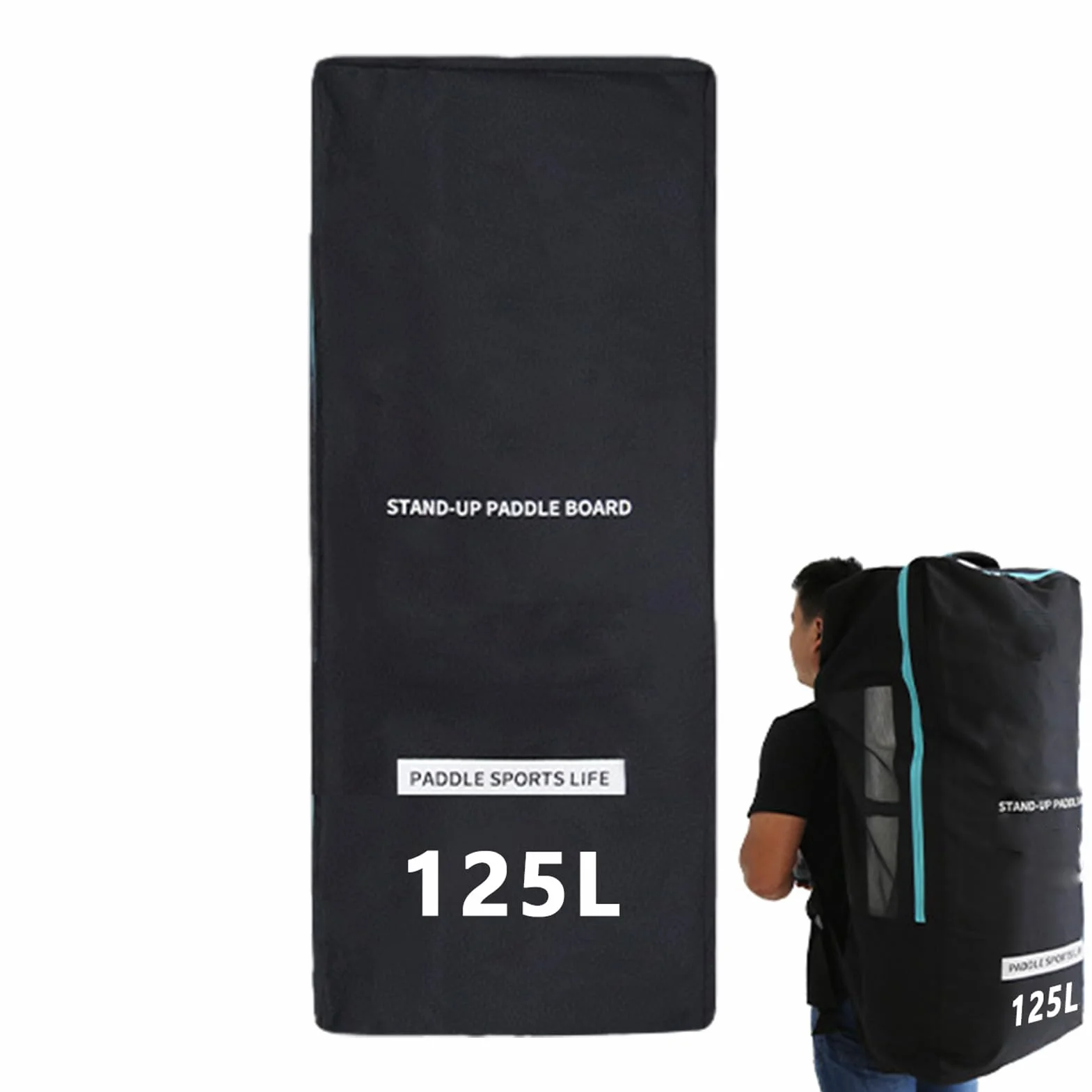 Sac à dos Paddle Board Heavy Duty Travel Bag, Sac fourre-tout étanche avec Bretelles rembourrées