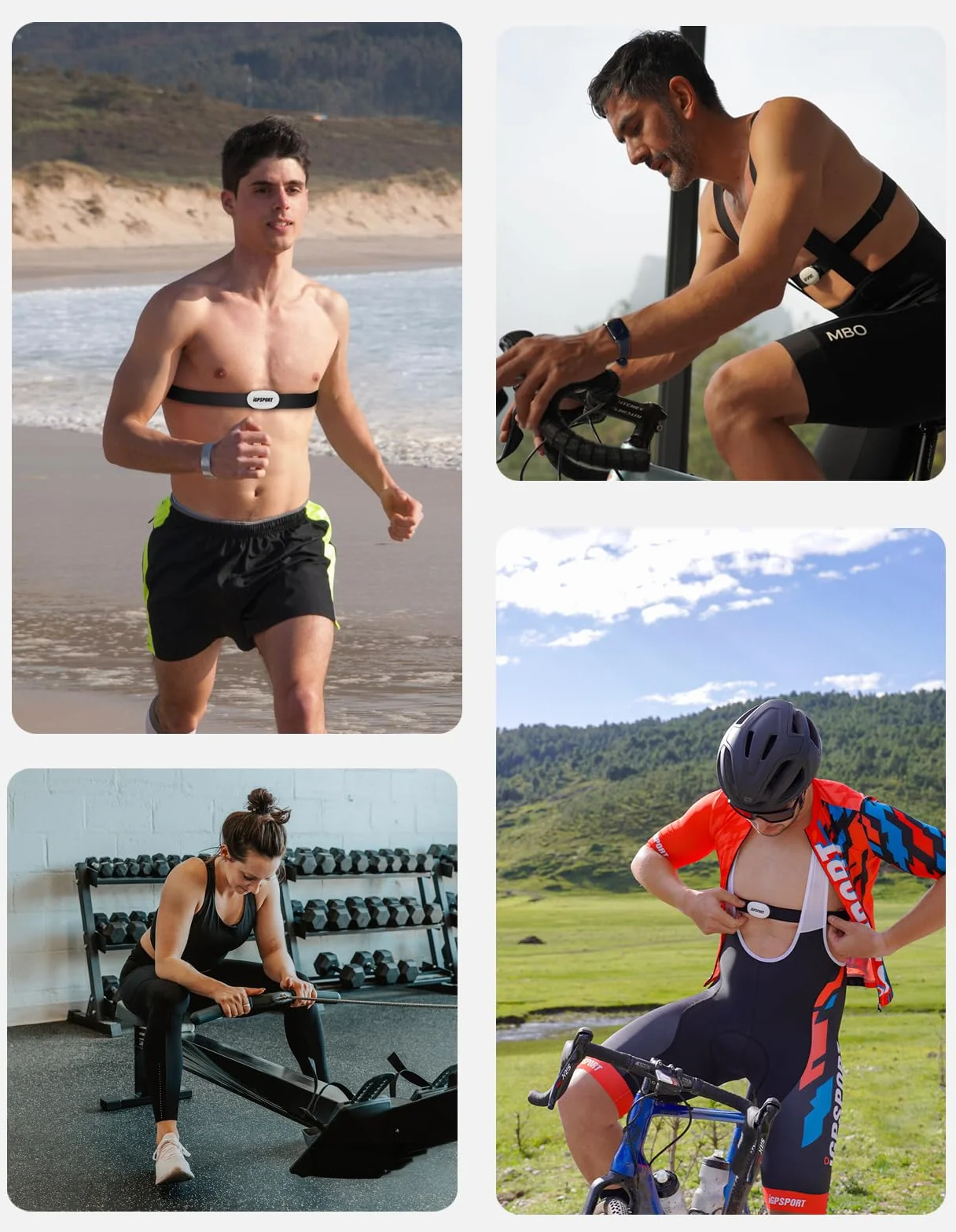 iGPSPORT HR40 Capteur de Fréquence Cardiaque IPX7 BLE/ANT+ 1200 Heures Cyclisme Jogging