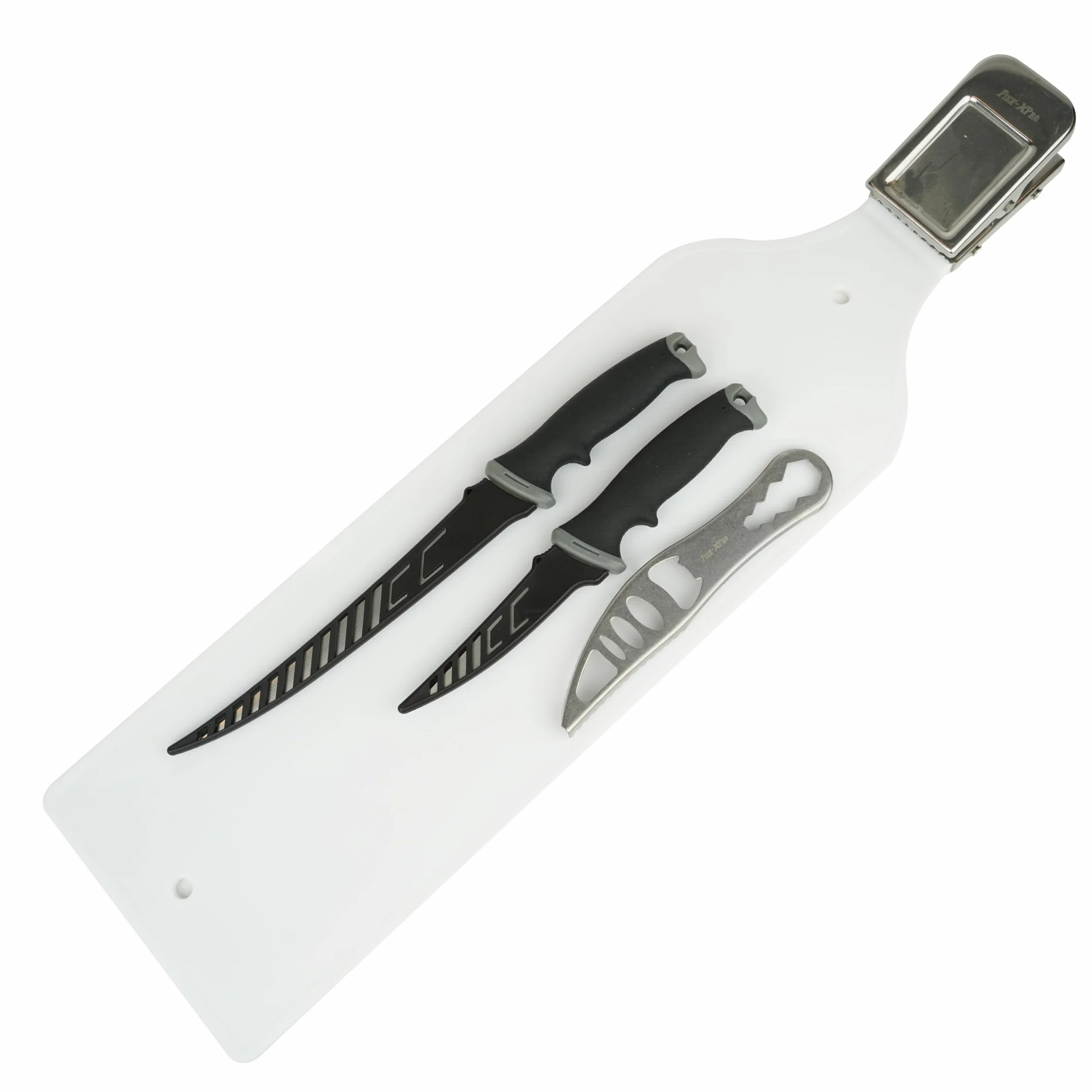 Kit de filets de poisson 4 pièces - Couteau à filet en acier inoxydable avec écailleur et planche à découper