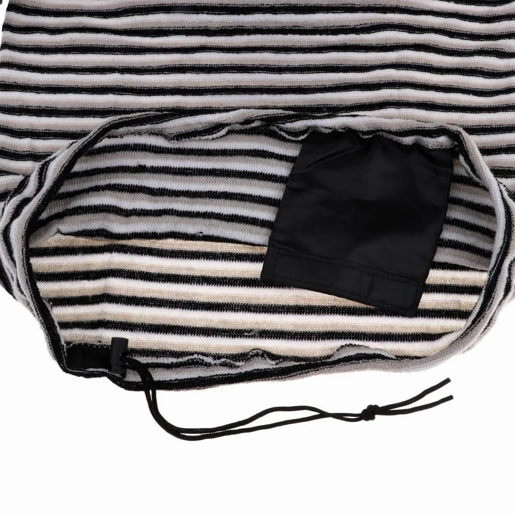 Housse de Protection Planche de Surf 1,5-3,2 M, Légère Extensible, Nez Pointu Rembourré, Noir Gris, 9.0ft