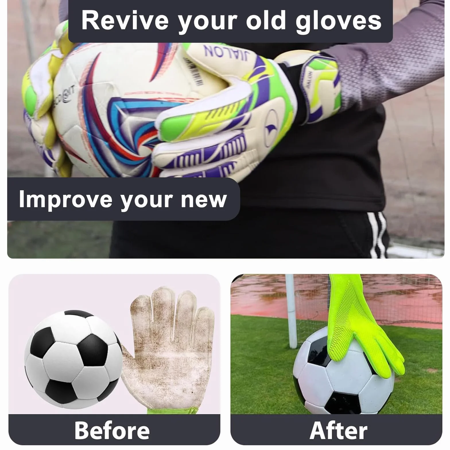 Colle pour gants de gardien de but, Spray adhérence supplémentaire football