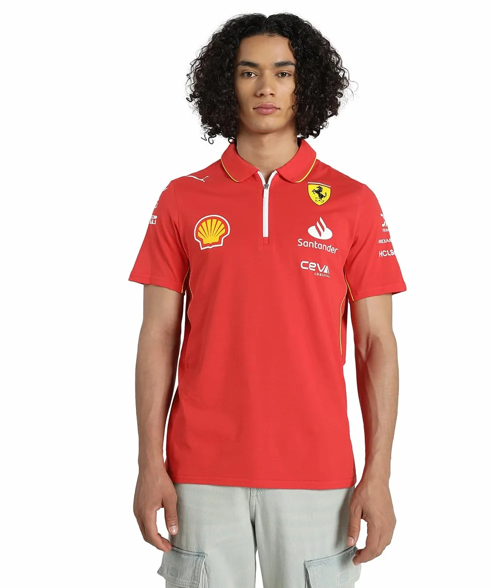 PUMA Polo Scuderia Ferrari 2024 Hommes Rouge Brûlé