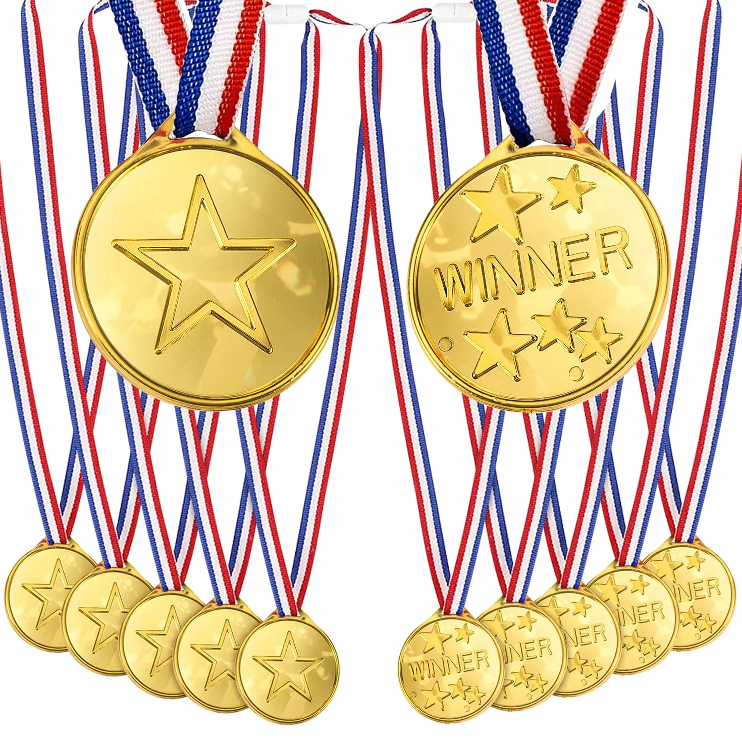 Médaille Enfant OWill 12 Pièces Médaille d'Or pour Concours Sportifs et Scolaires