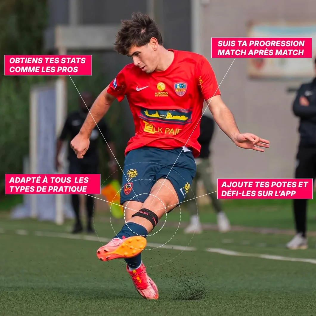 Footbar Meteor Tracker d'activité Football Analyse Statistique Performance Style de Jeu Compatible iOS Android