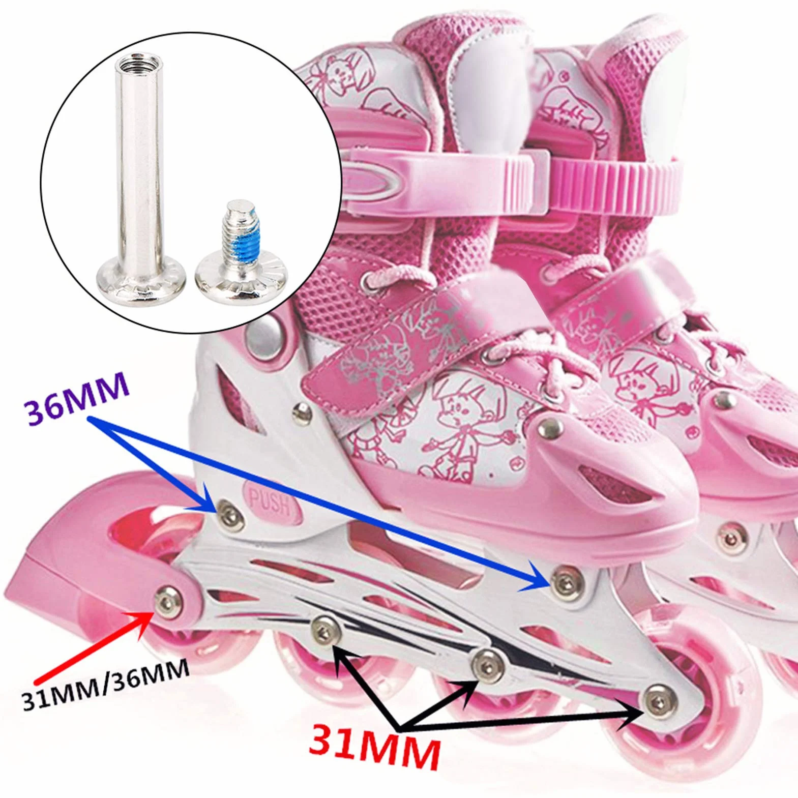 Tyenaza 10 pièces roulements de Rechange pour Patins à Roues alignées OD 6mm