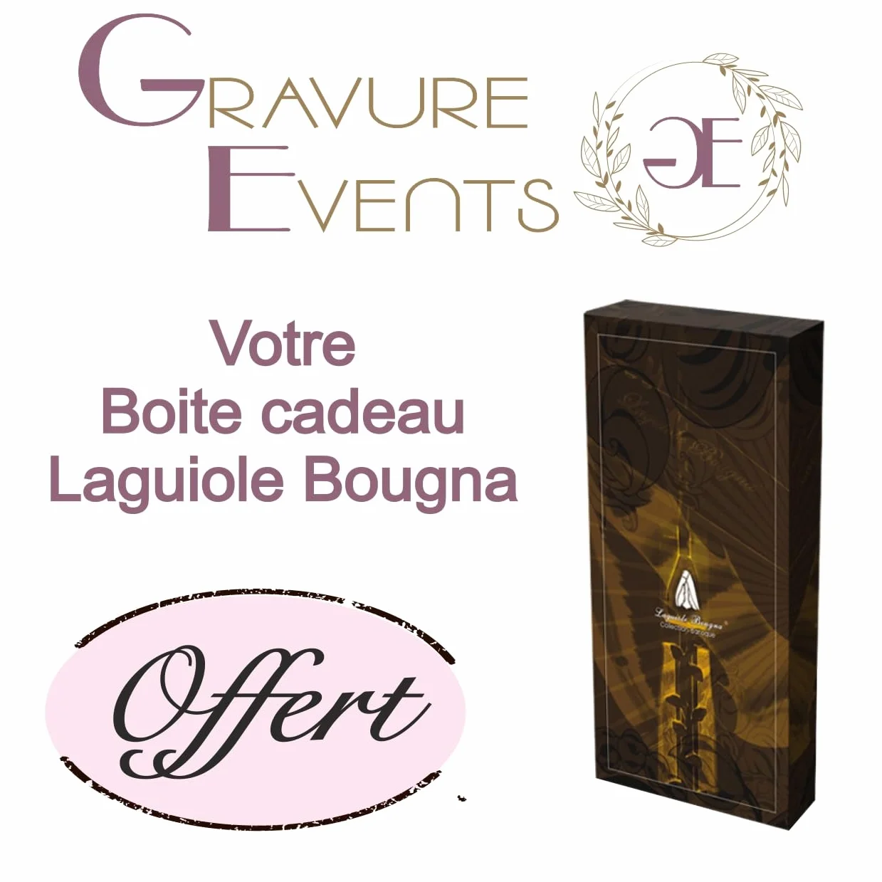 Couteau Laguiole Bougna personnalisé prénom gravé Lame 10.5cm Cadeau homme