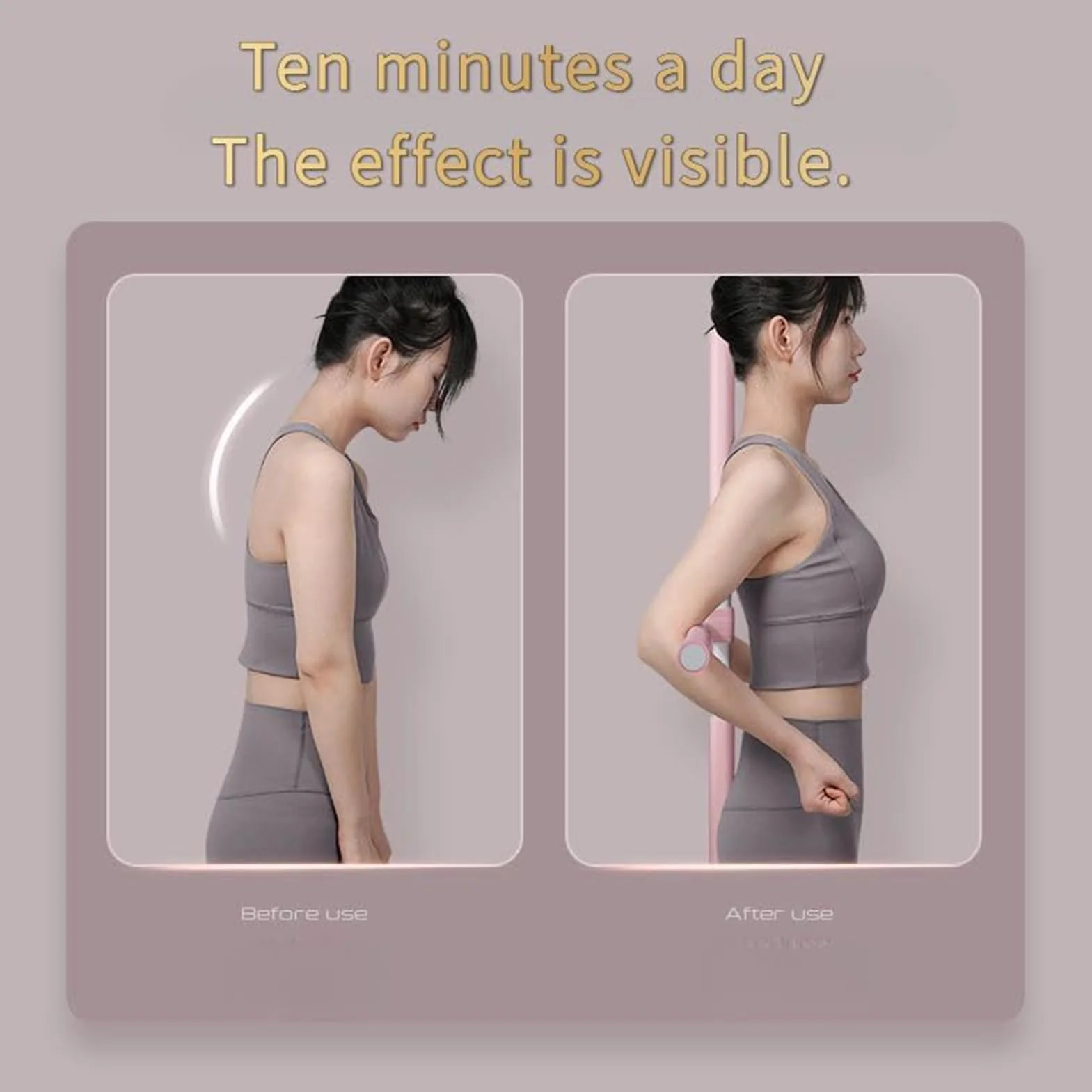 Correcteur De Postures Bâton De Yoga Croisé, Barre Yoga Pour Correction Posturale, Étireur Dorsal Et Redresseur Dos