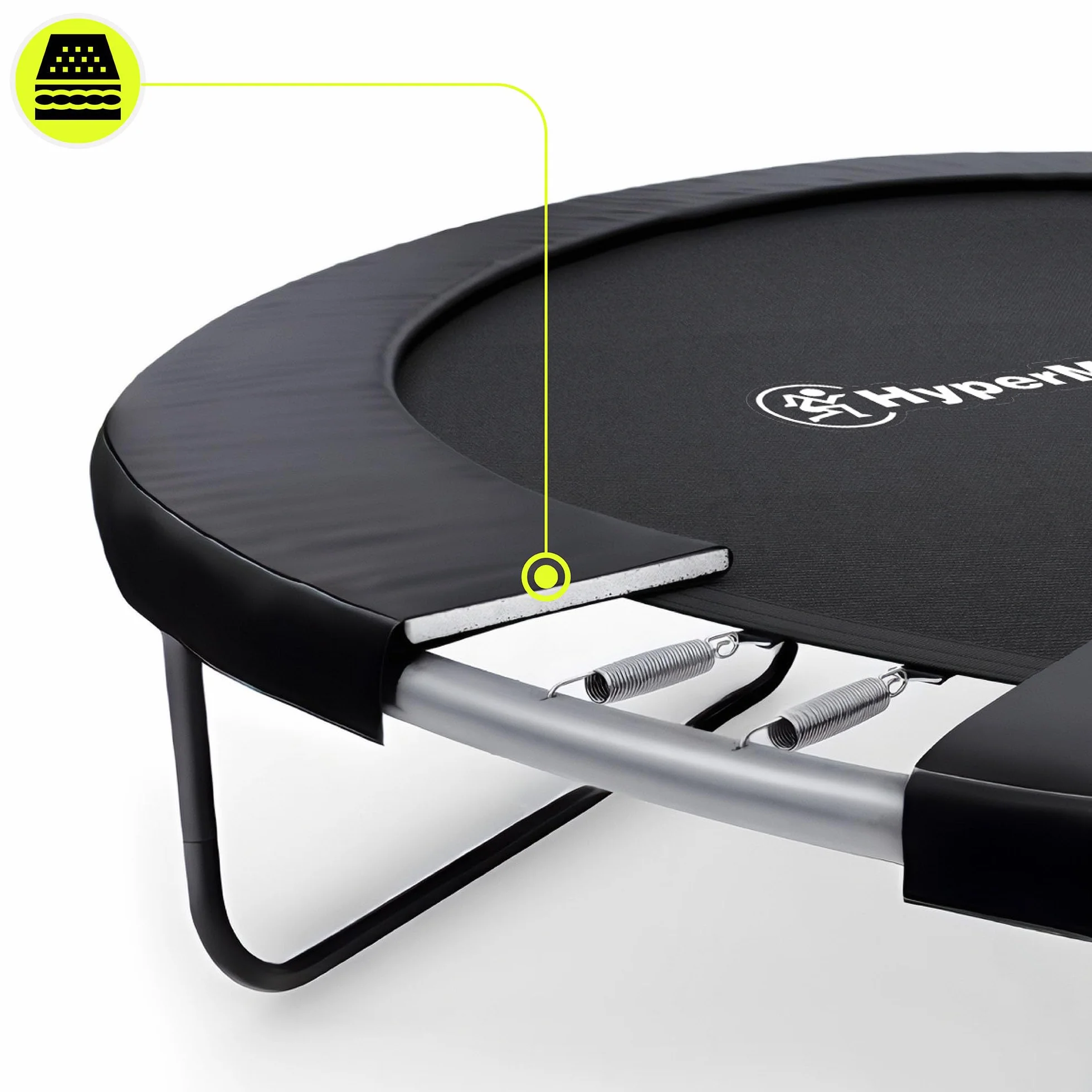 Trampoline Exterieur Enfant 3 Ans 244/305/366/430/487 cm avec Filet de Sécurité
