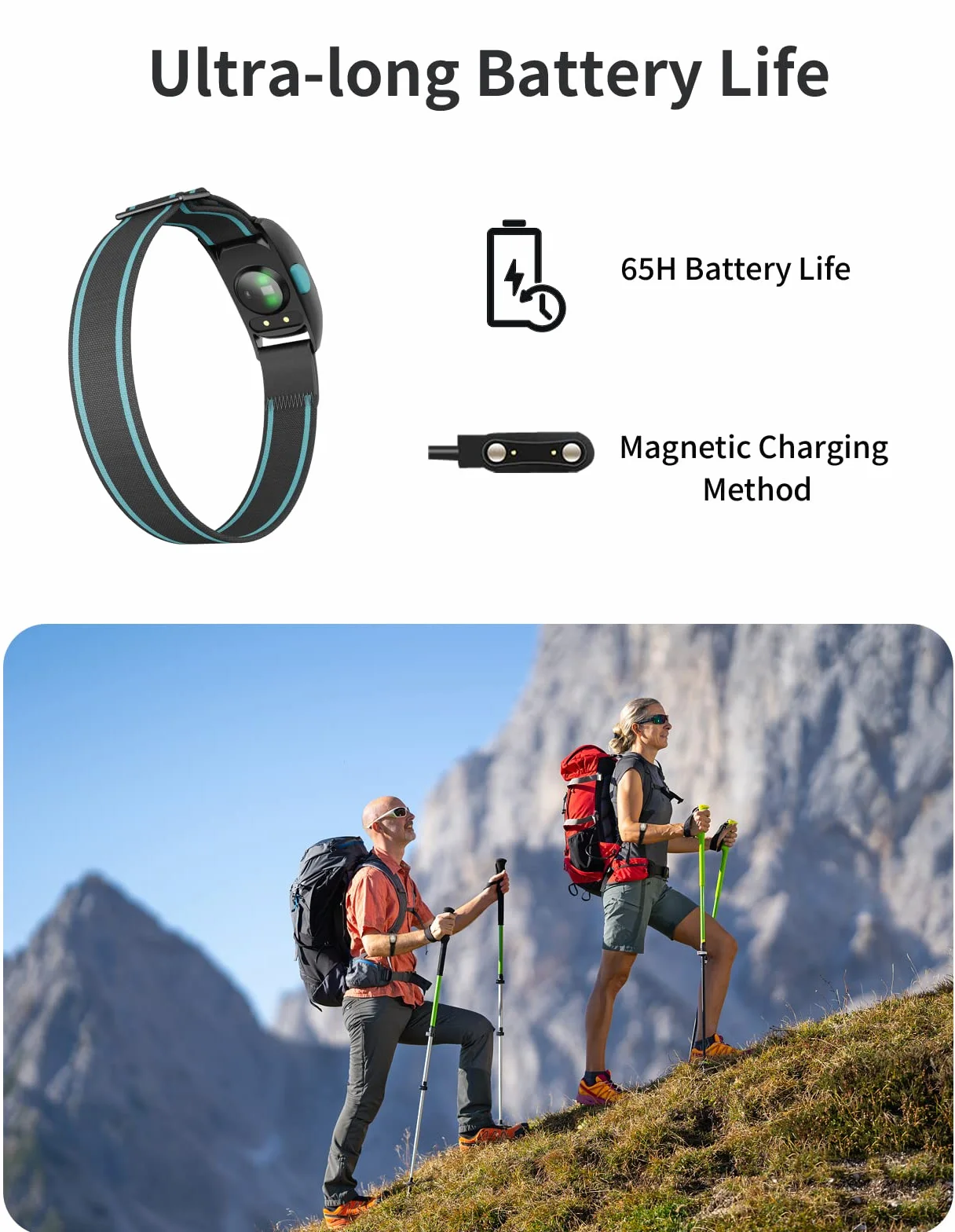 iGPSPORT HR70 Cardiofrequencemetre Bras IPX7 Étanche Bluetooth Ant+