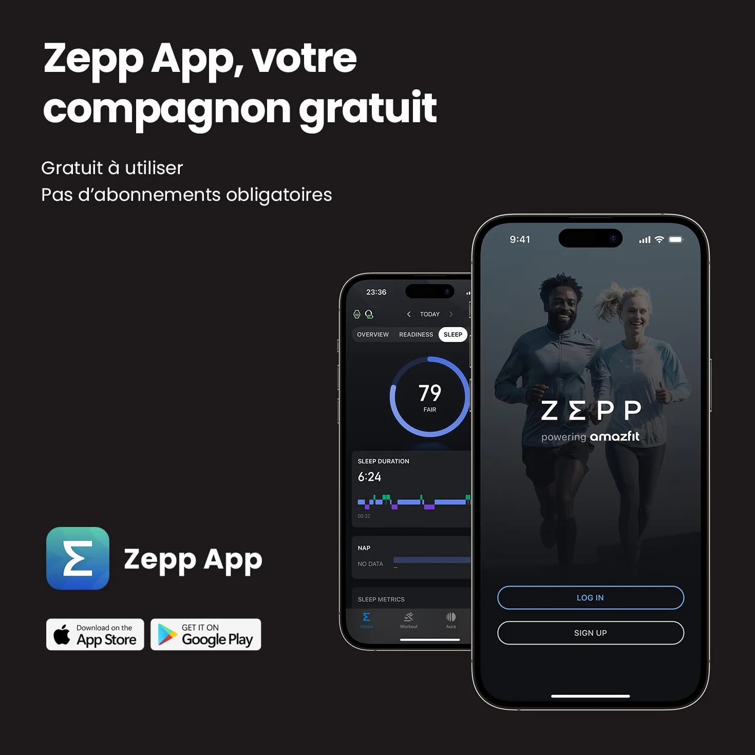 Amazfit Helio Strap Bracelet d'Activité Suivi Sommeil Cardio 10 Jours Batterie 50+ Modes de Sport Musculation Course Hyrox Tracker d'Activité Android iOS