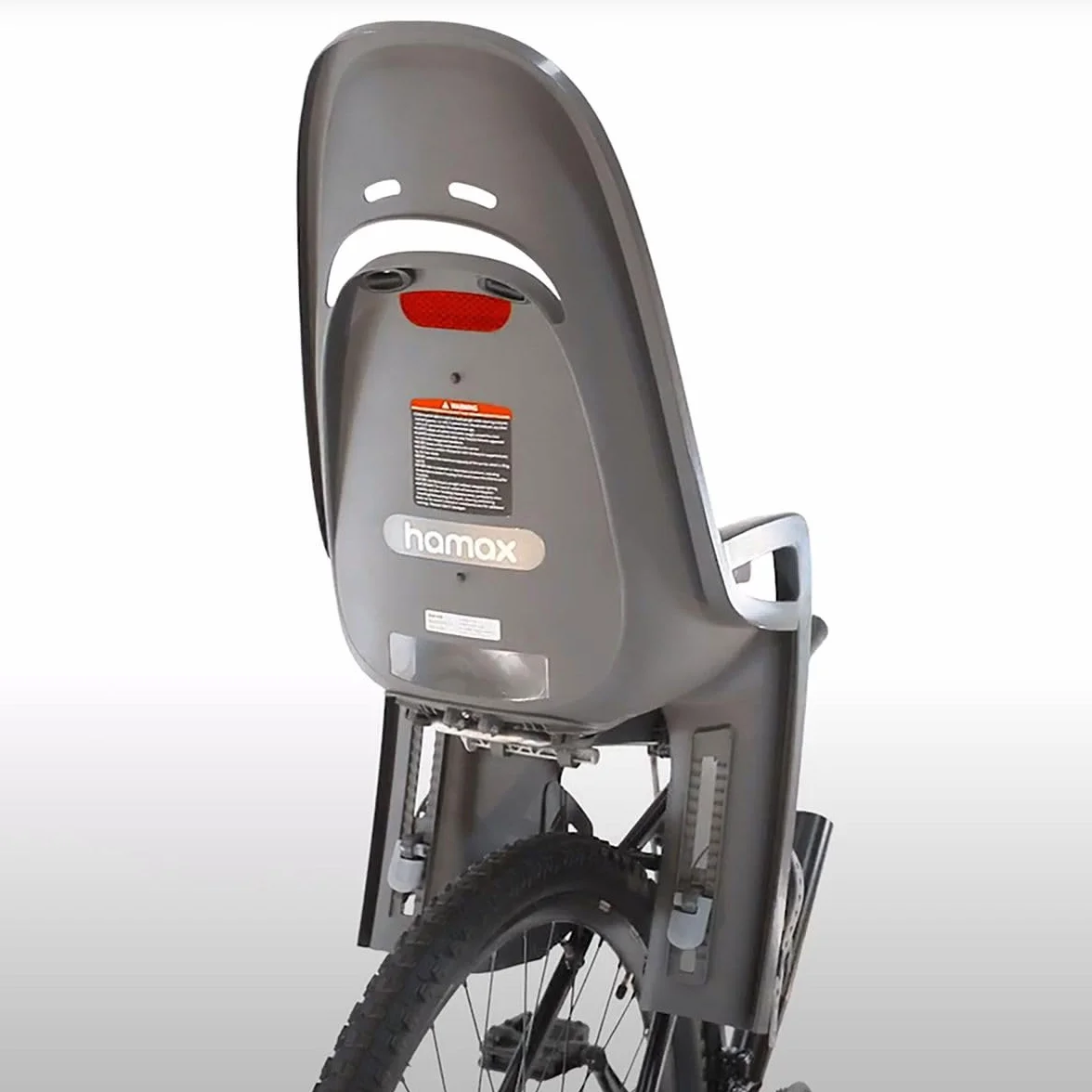Hamax Porte-bébé Zenith Gris-Noir Fixation Cadre Vélo Harnais Sécurité 3 Points Enfants 9 Mois à 22 kg