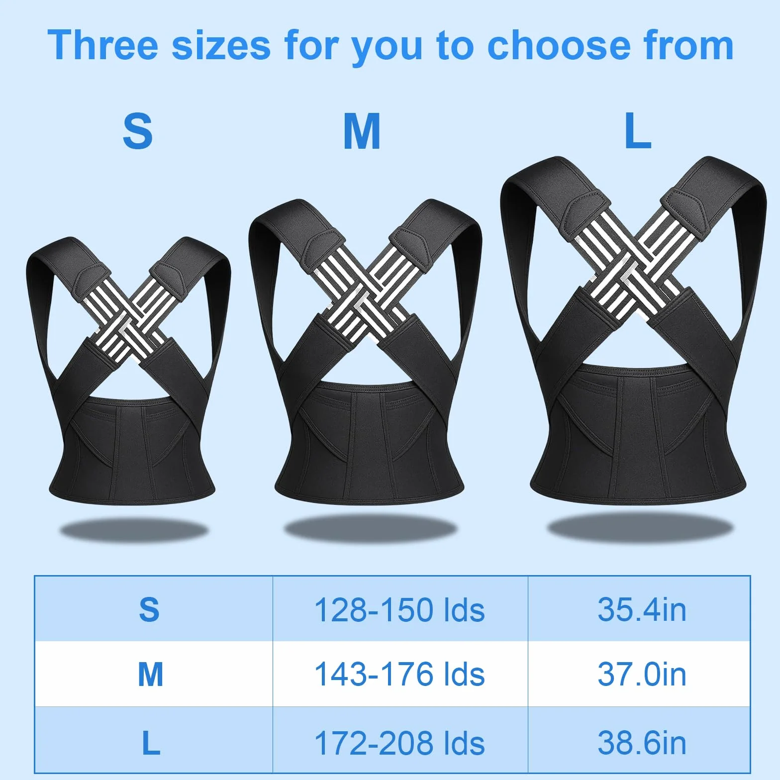 Ceinture de posture réglable correcteur dos épaules soutien colonne vertébrale