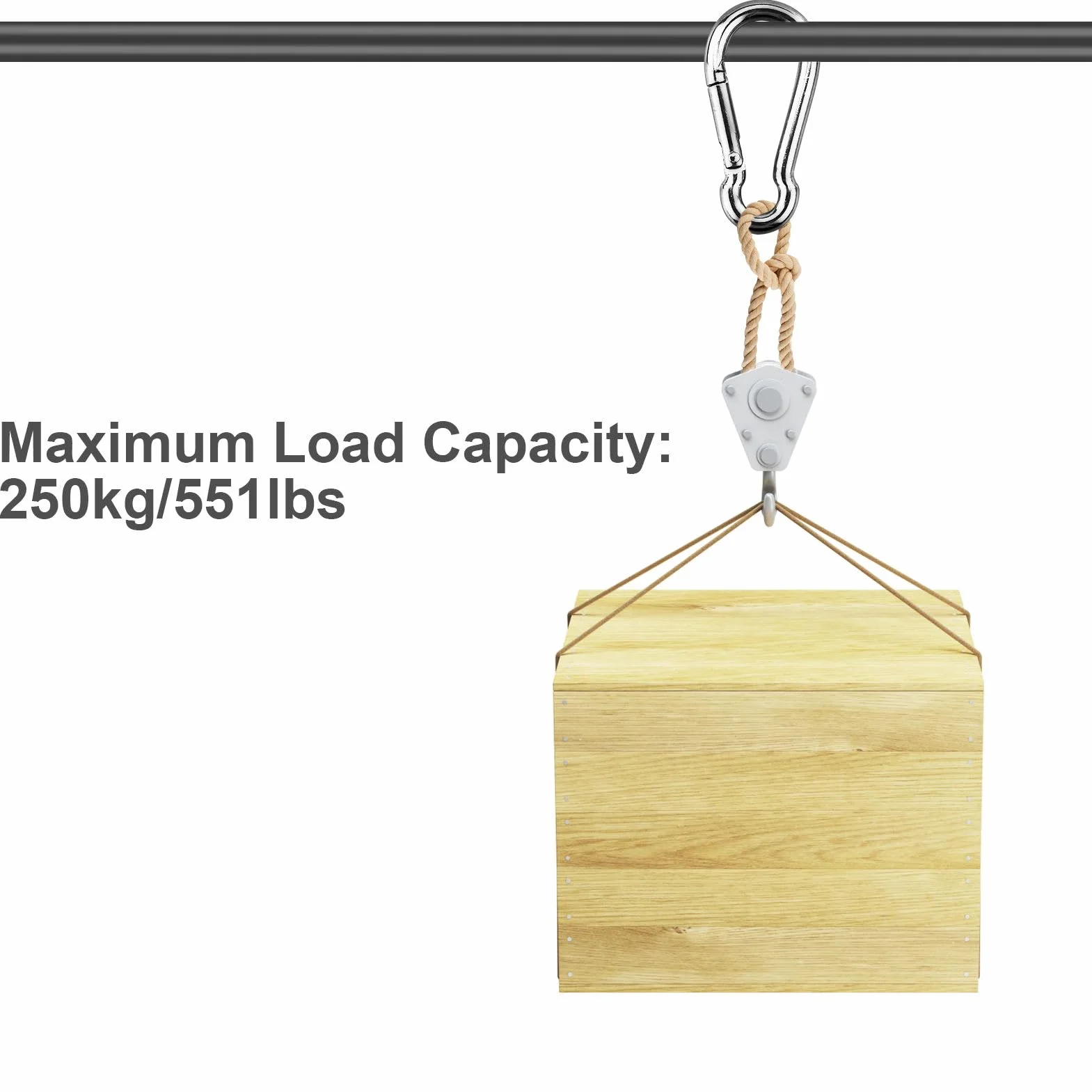 Mousqueton en Acier Inoxydable 304 80mm 250kg pour Sac à Dos Camping Randonnée