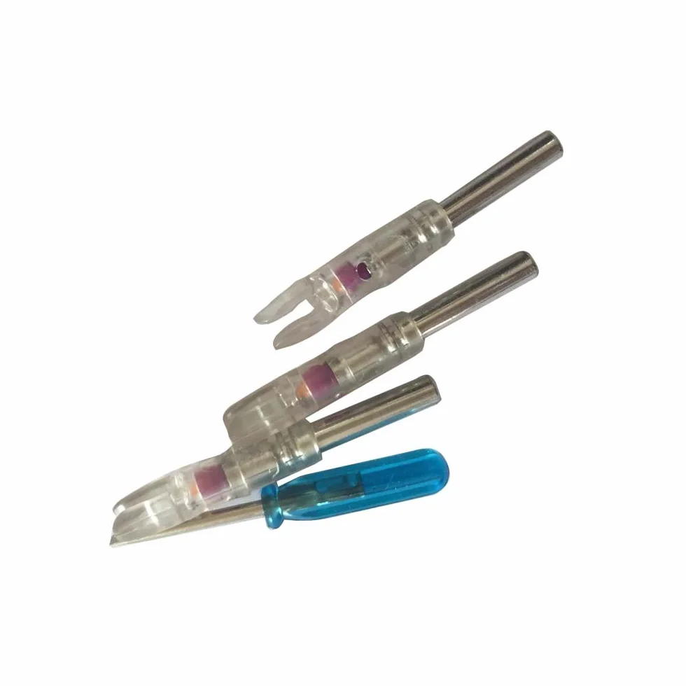 Lot de 6 encoches lumineuses automatiquement diamètre intérieur 6,2 mm flèches taille S violet