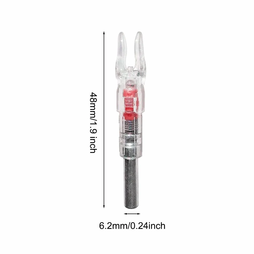 DONGKER Tir L'Arc Coco, 10 Pièces Coques Illuminées Automatiquement pour Tiges de Flèches 6,2 mm Chasse