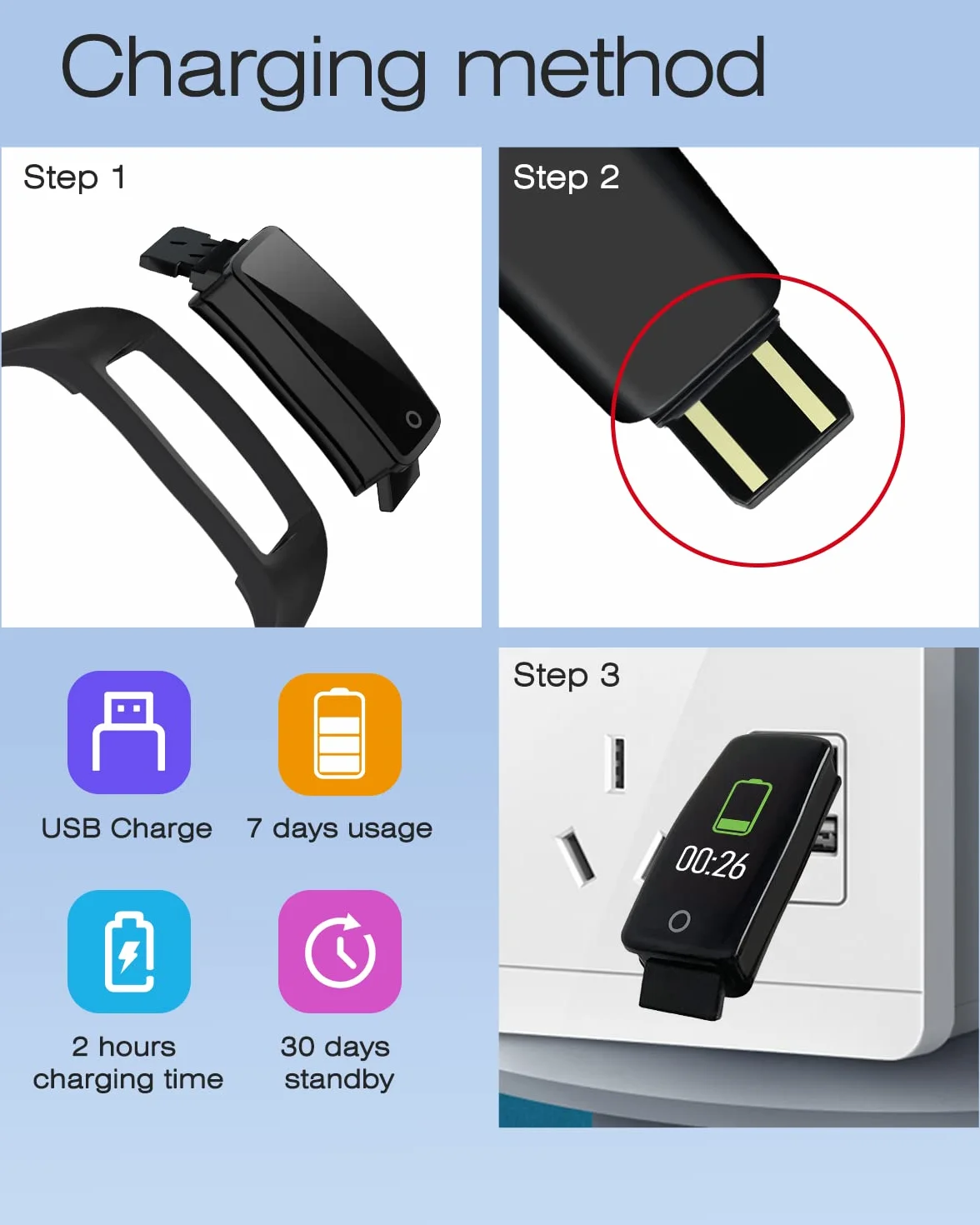 Podomètre Non Connecté IP68 Etanche Compteur de Pas Calories Distance pour Enfant Adulte