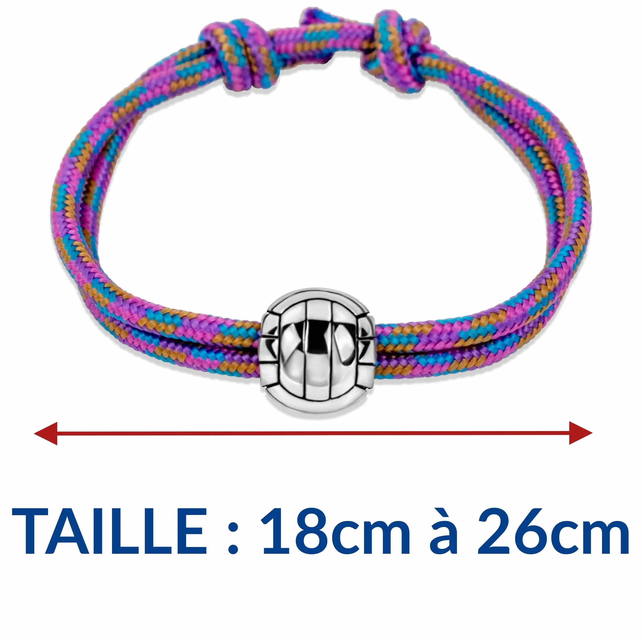 Bracelet Volleyball réglable acier inoxydable cadeau homme femme adolescent