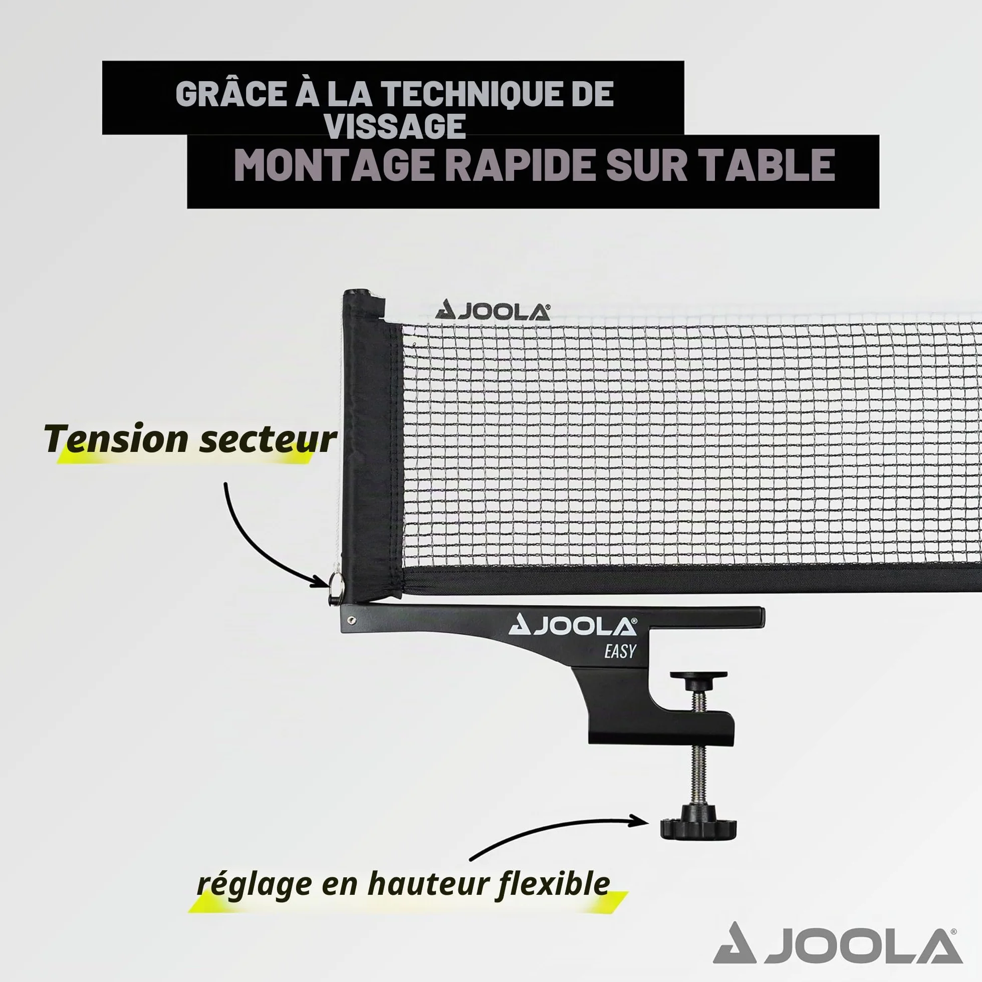 JOOLA EASY Ensemble filet et poteaux tennis de table