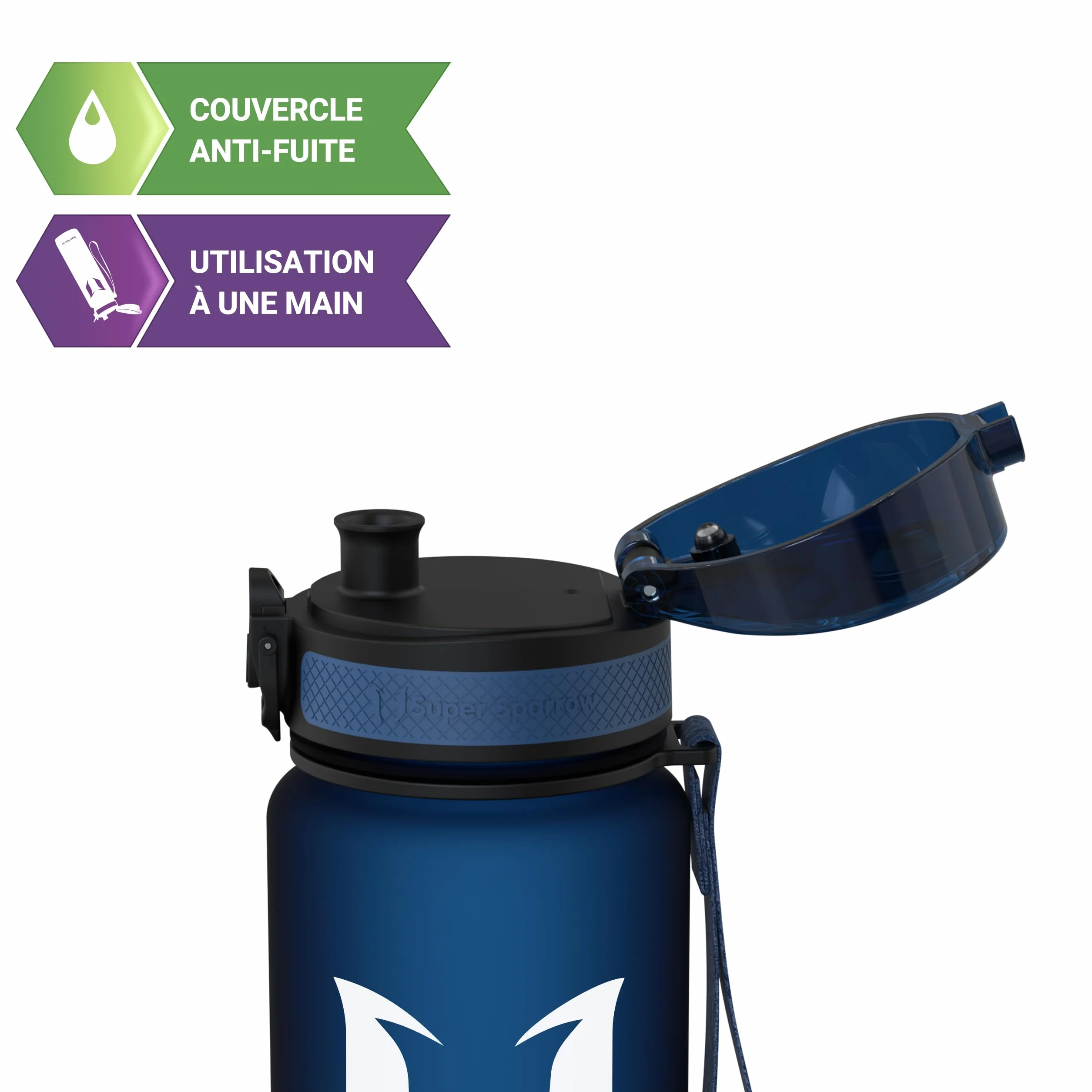 Super Sparrow Bouteille d'eau Gourde sans BPA 350ml 500ml 750ml 1000ml Sport Randonnée