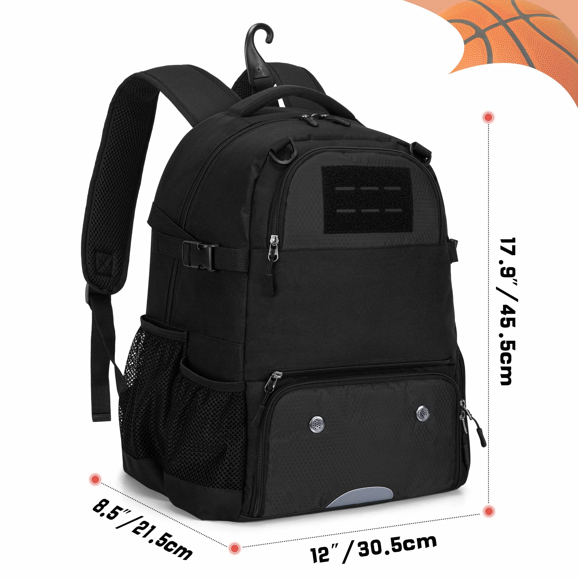 DSLEAF Sac de Basket-Ball avec Filet Extérieur et Compartiment à Chaussures