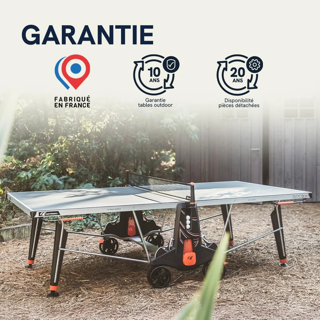Cornilleau 500X Table de Ping Pong d'Extérieur Loisir 6mm Bleu Noir