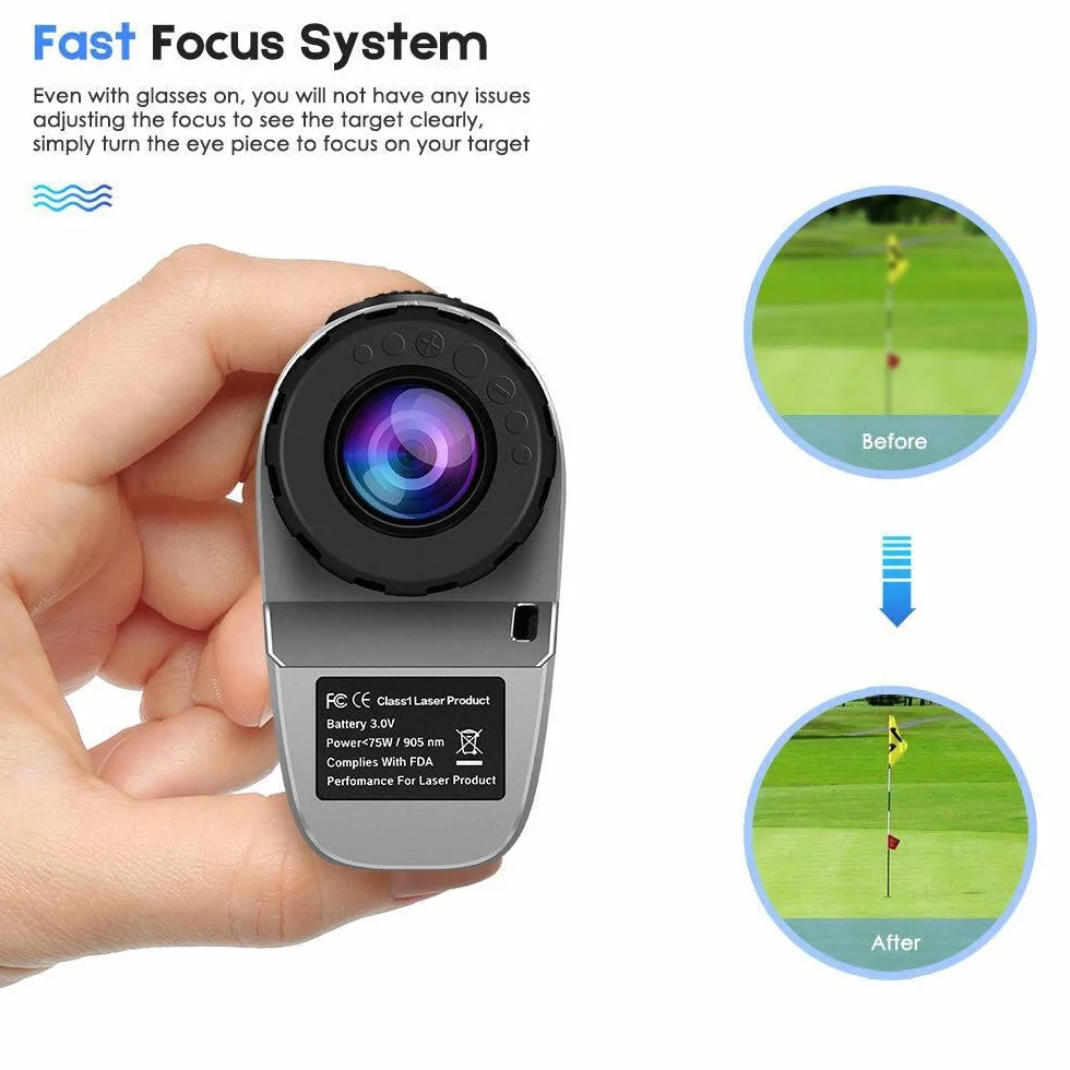 PeakPulse LC600AG Télémètre de golf avec compensation de pente, verrouillage drapeau, grossissement 6x