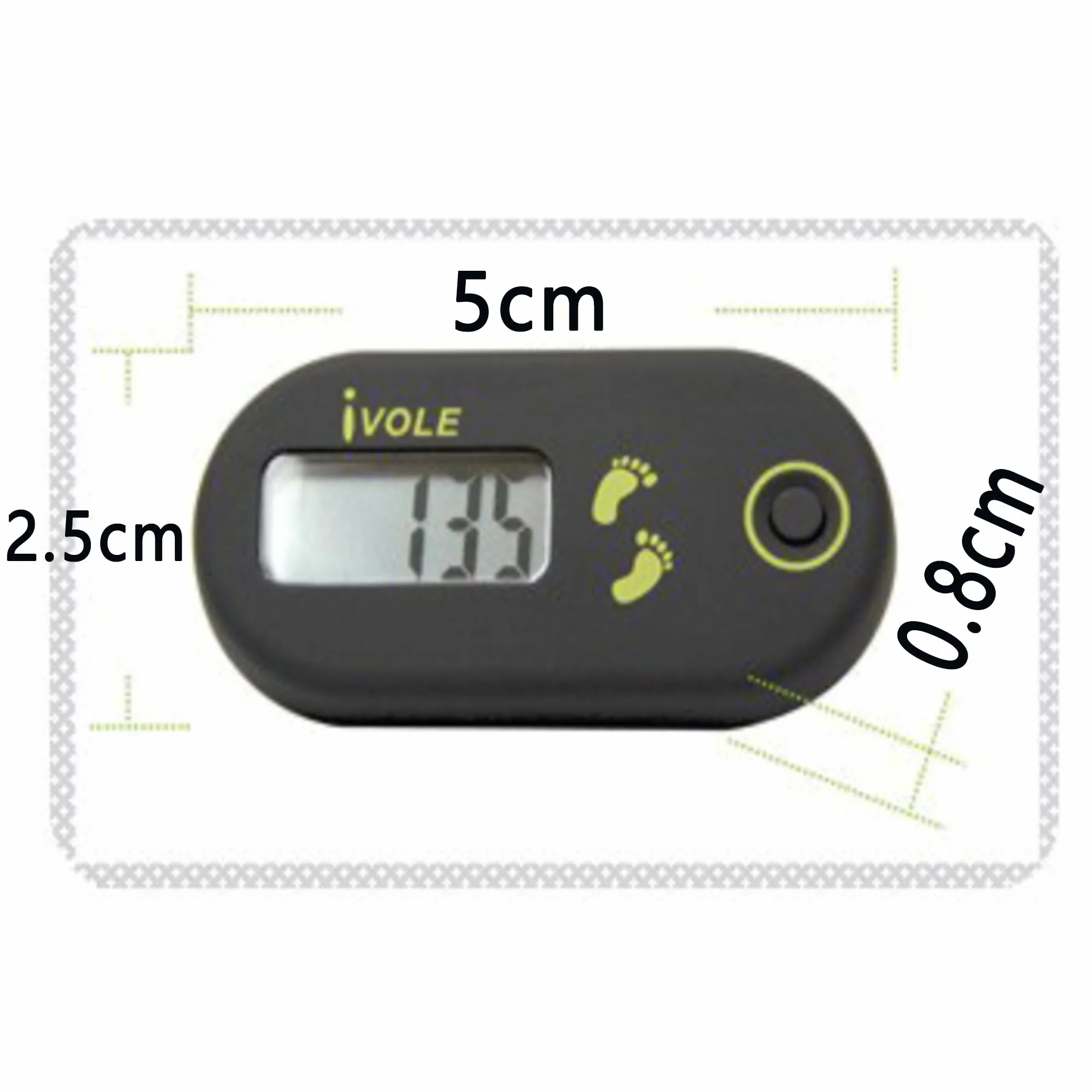 Mini Podomètre Compteur de Pas 3D Affichage Précis