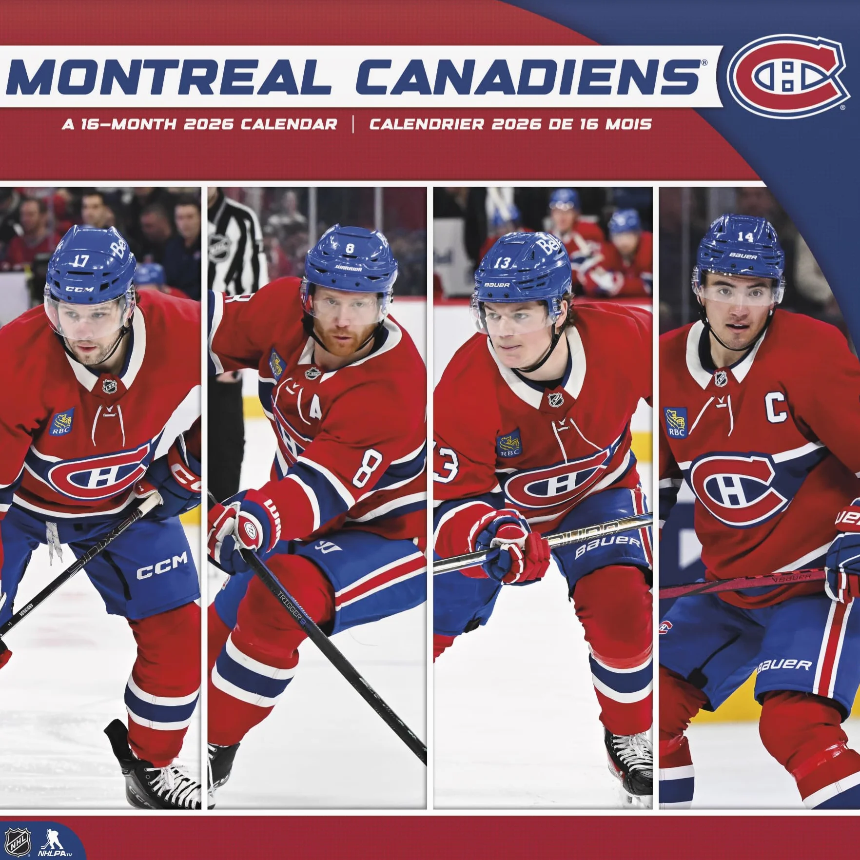 Calendrier mural 2026 Canadiens de Montréal bilingue français