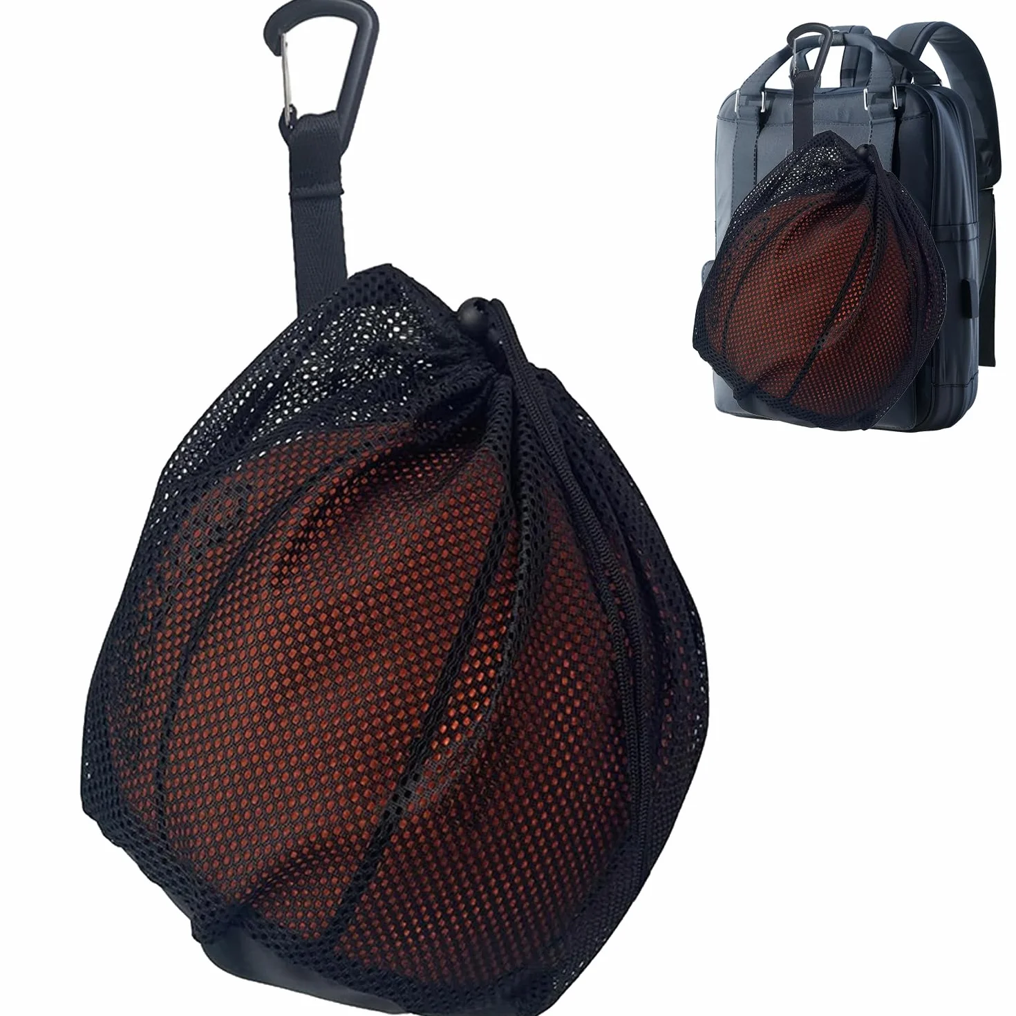 YUNYU Sac de ballon de basket-ball portable en filet pour enfants et adultes