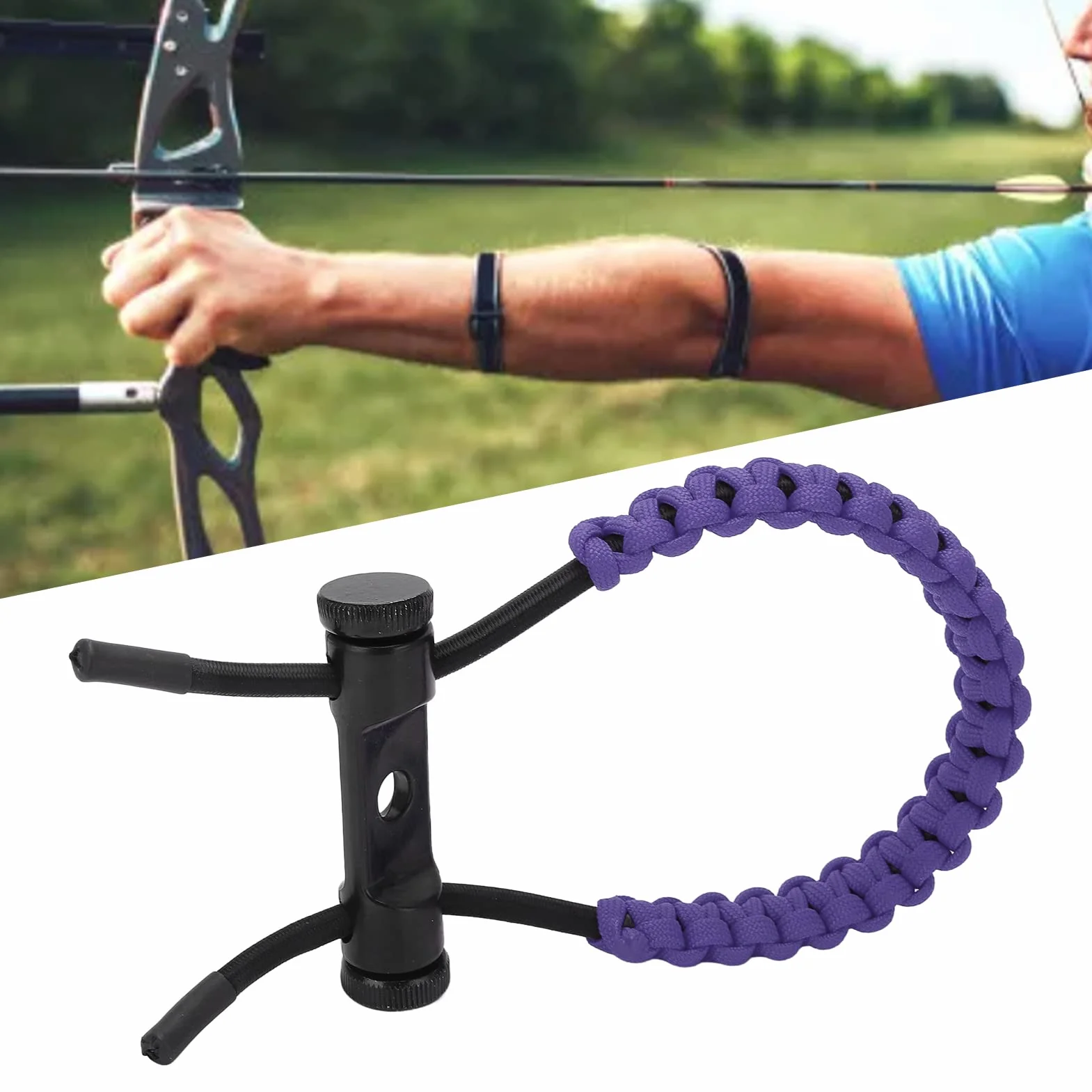 Élingue de poignet pour arc à poulies, sangle réglable accessoires entraînement