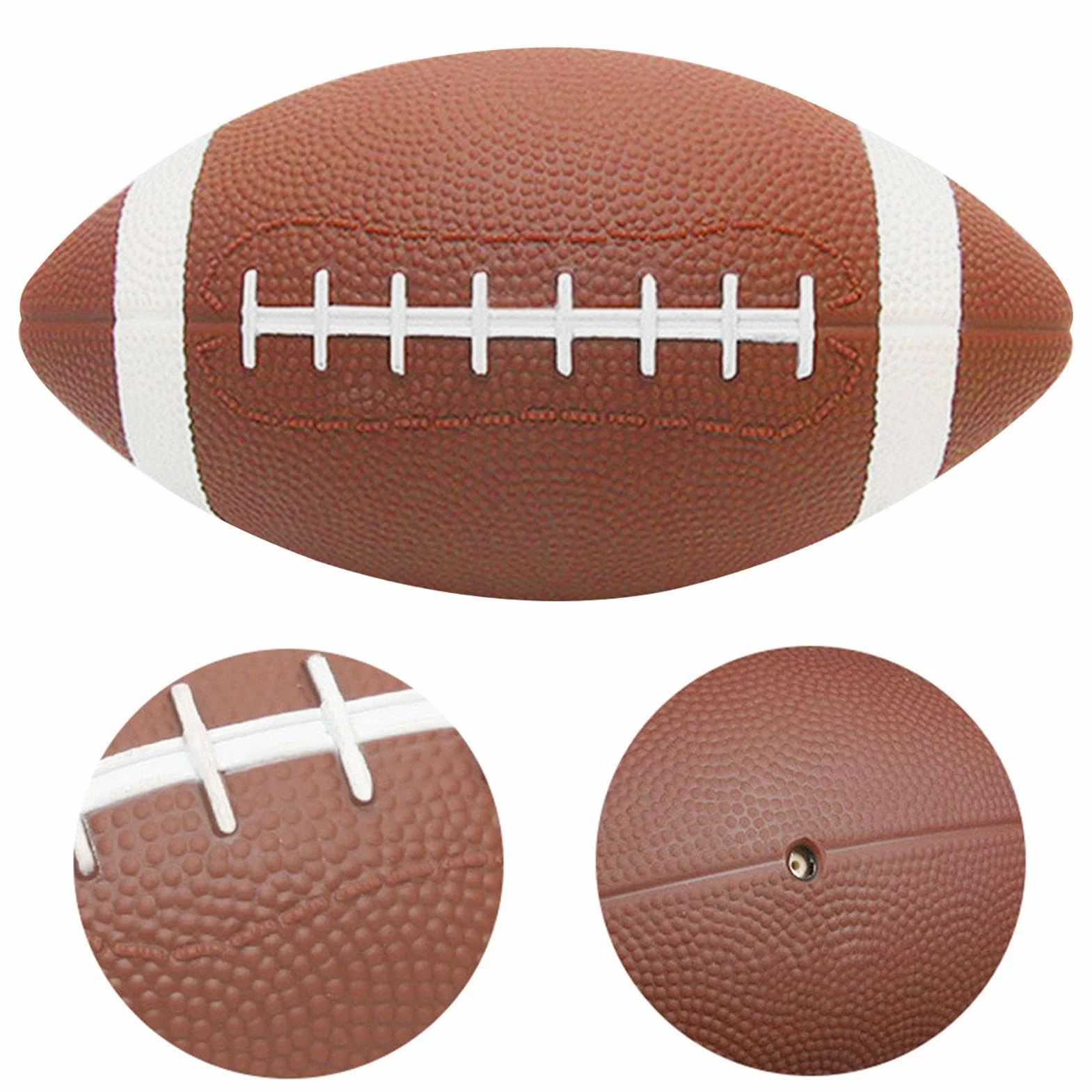 Ballon de football américain Wilson antidérapant en cuir synthétique PVC pour extérieur junior