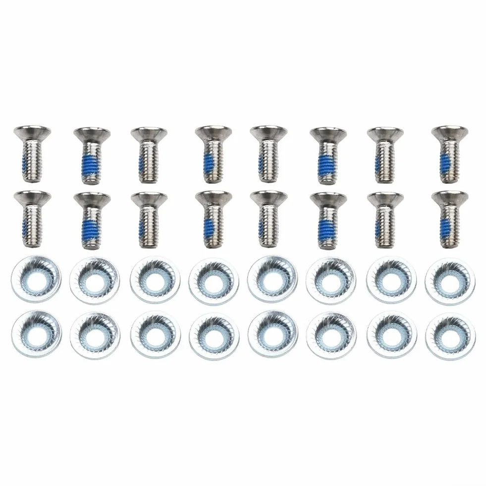 Lot de 16 vis fixes M6 x 16 avec rondelles Matériel de montage fixation métal pour réparation ski snowboard