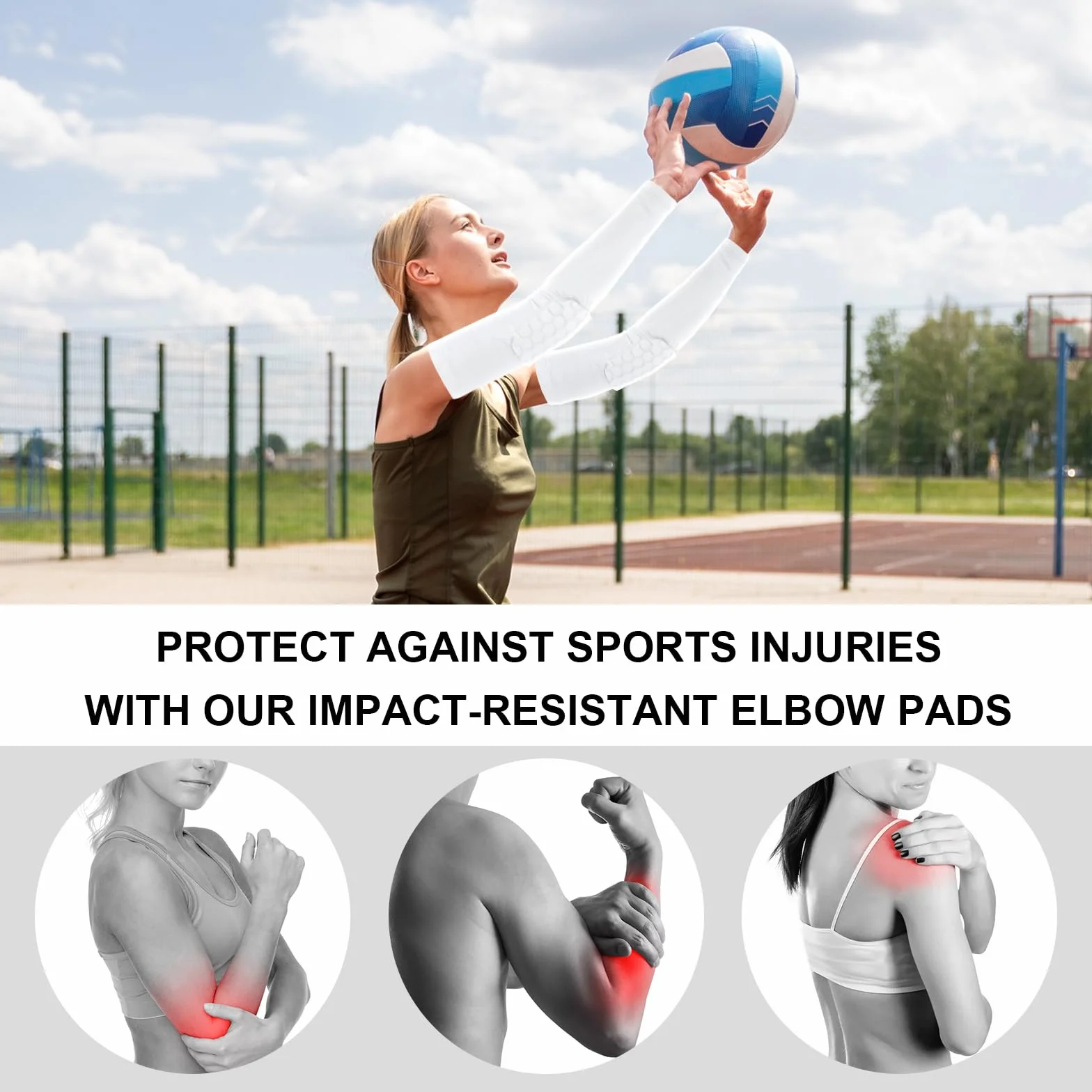 Coudières de volleyball anti-collision en nid d'abeille pour jeunes