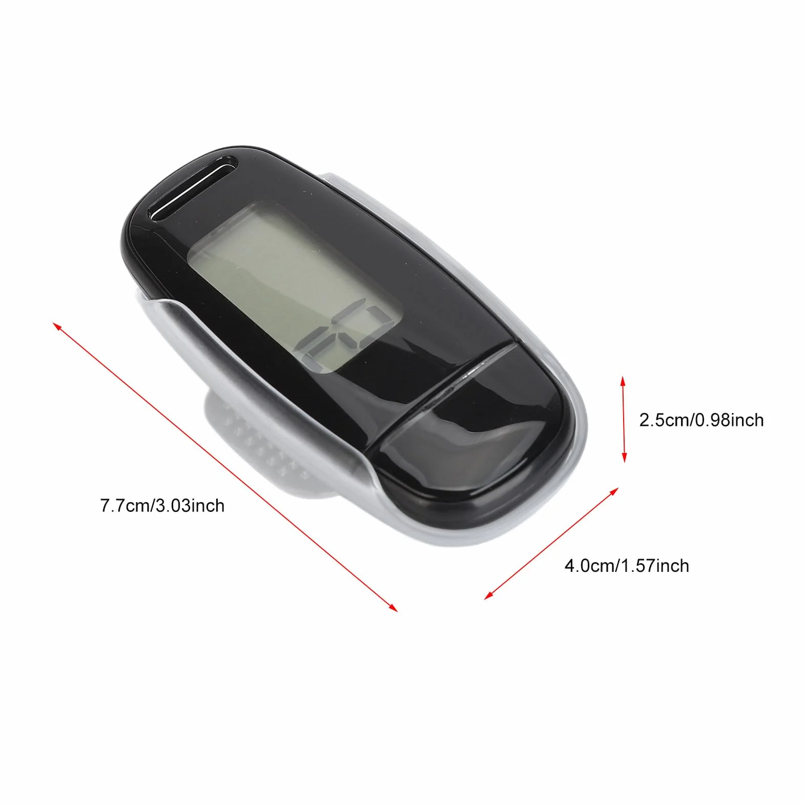 Podomètre 3D Grand écran LCD Rechargeable USB Léger Précis avec Lanière