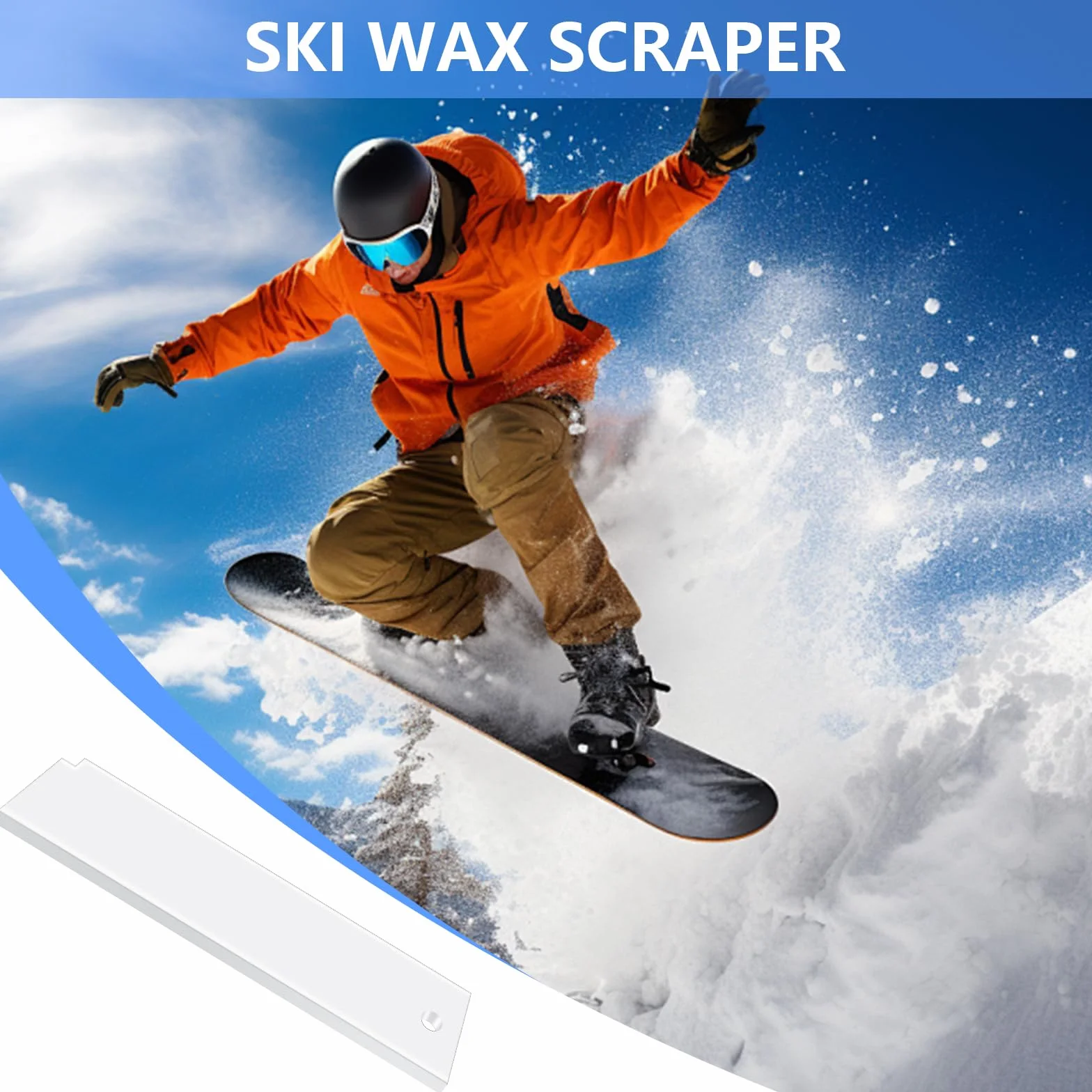 Grattoir Fart Ski Acrylique 5mm 23cm Raclettes Snowboard