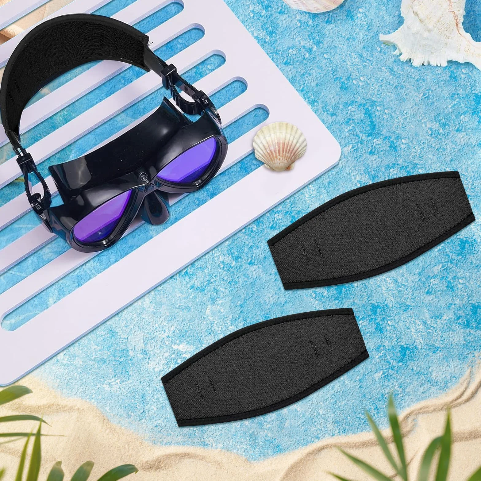 Sangle de Masque Plongée Néoprène 3PCS pour Snorkeling Sous-Marine