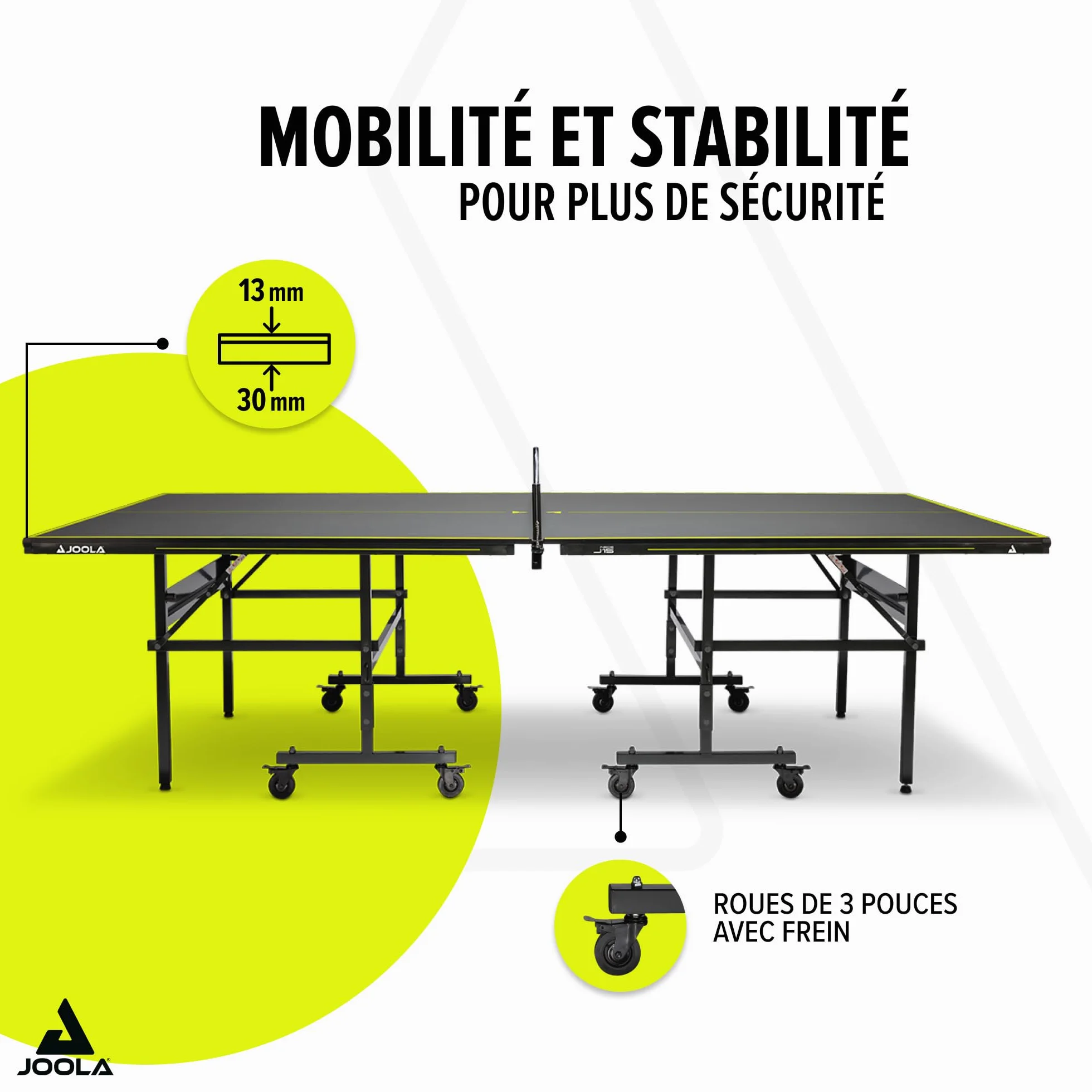 JOOLA Table de Tennis de Table Indoor Pliable 274 x 152,5 x 76 cm Filet Inclus