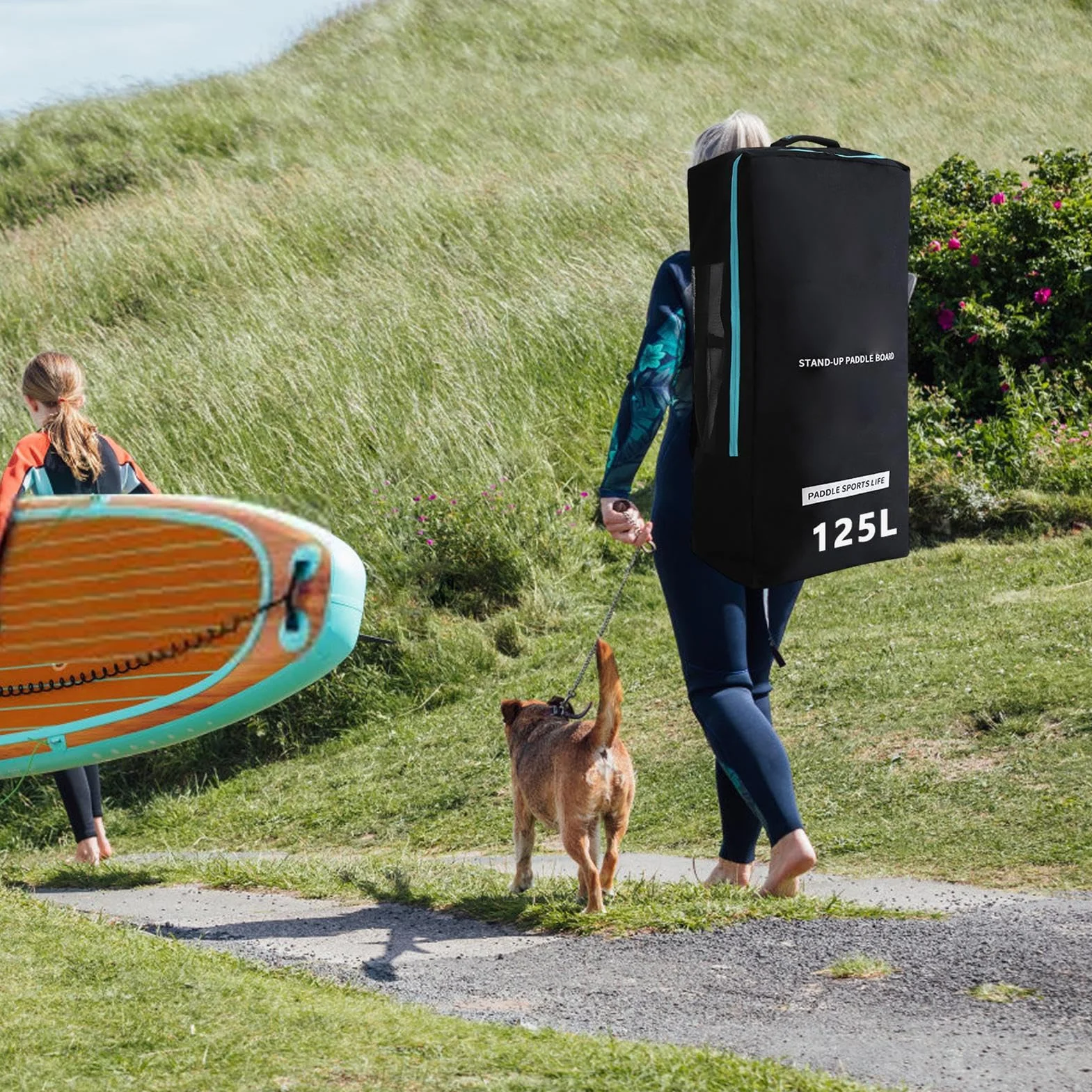 Sac à dos Paddle Board Heavy Duty Travel Bag, Sac fourre-tout étanche avec Bretelles rembourrées