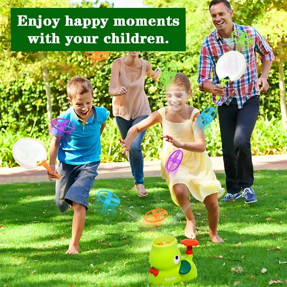 Frisbee Jeux Extérieur Enfants 3-10 Ans Flying Disc Launcher Jouet Jardin