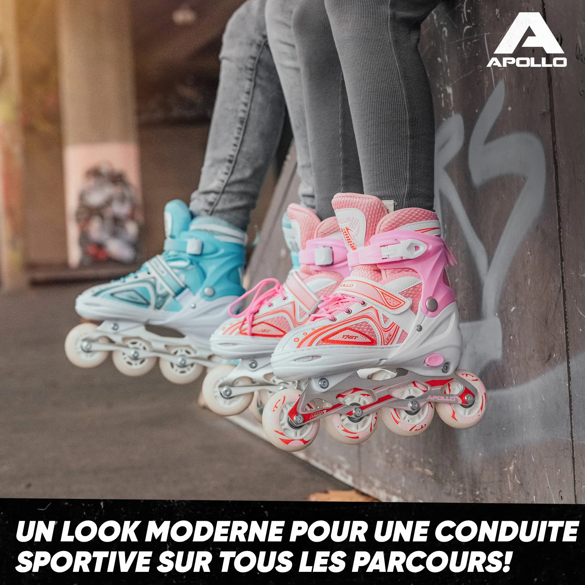 Apollo Super Blades X Pro Patins à roulettes Enfants Roues LED S M L
