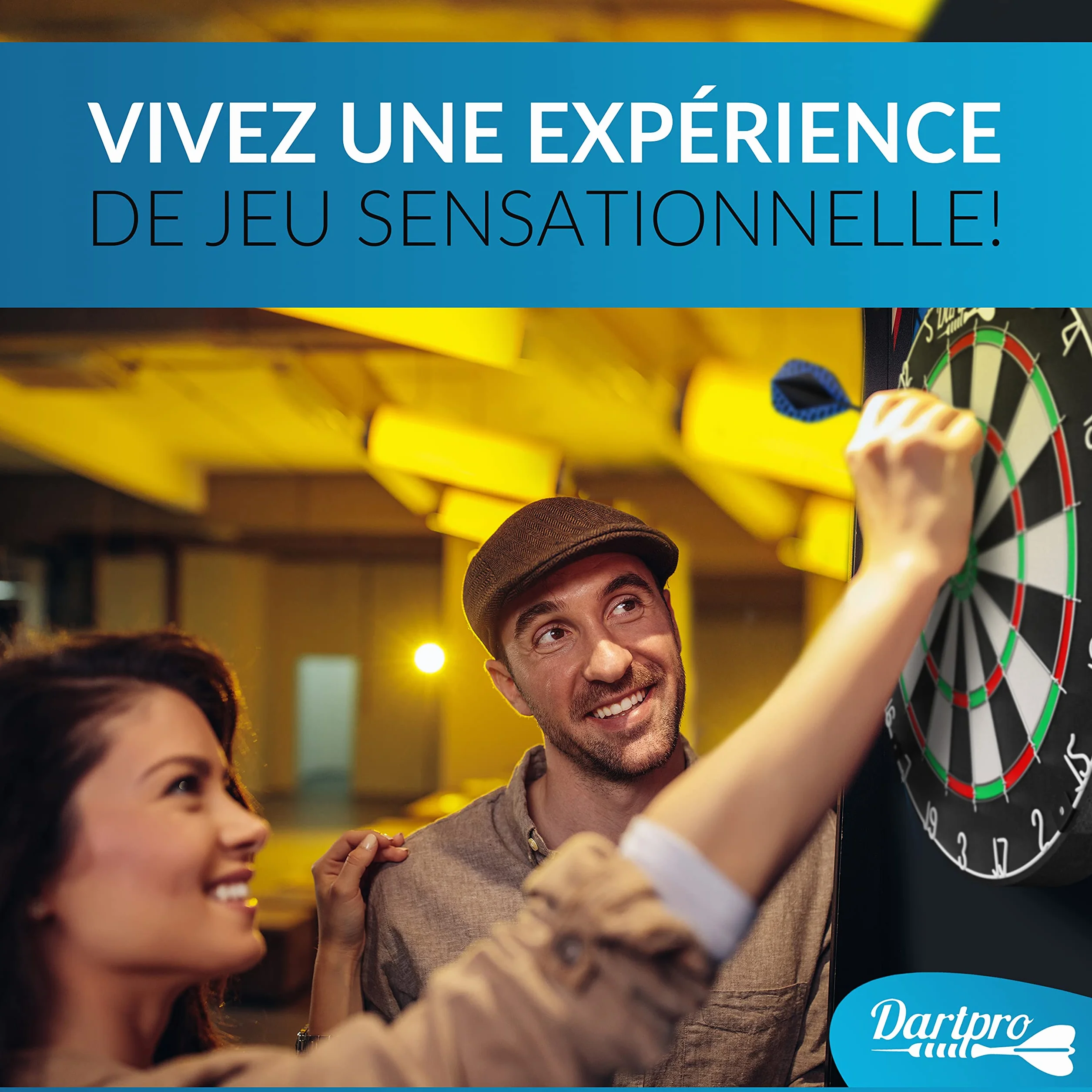 DartPro Jeu de fléchettes professionnel en sisal autorégénérant fils extra fins