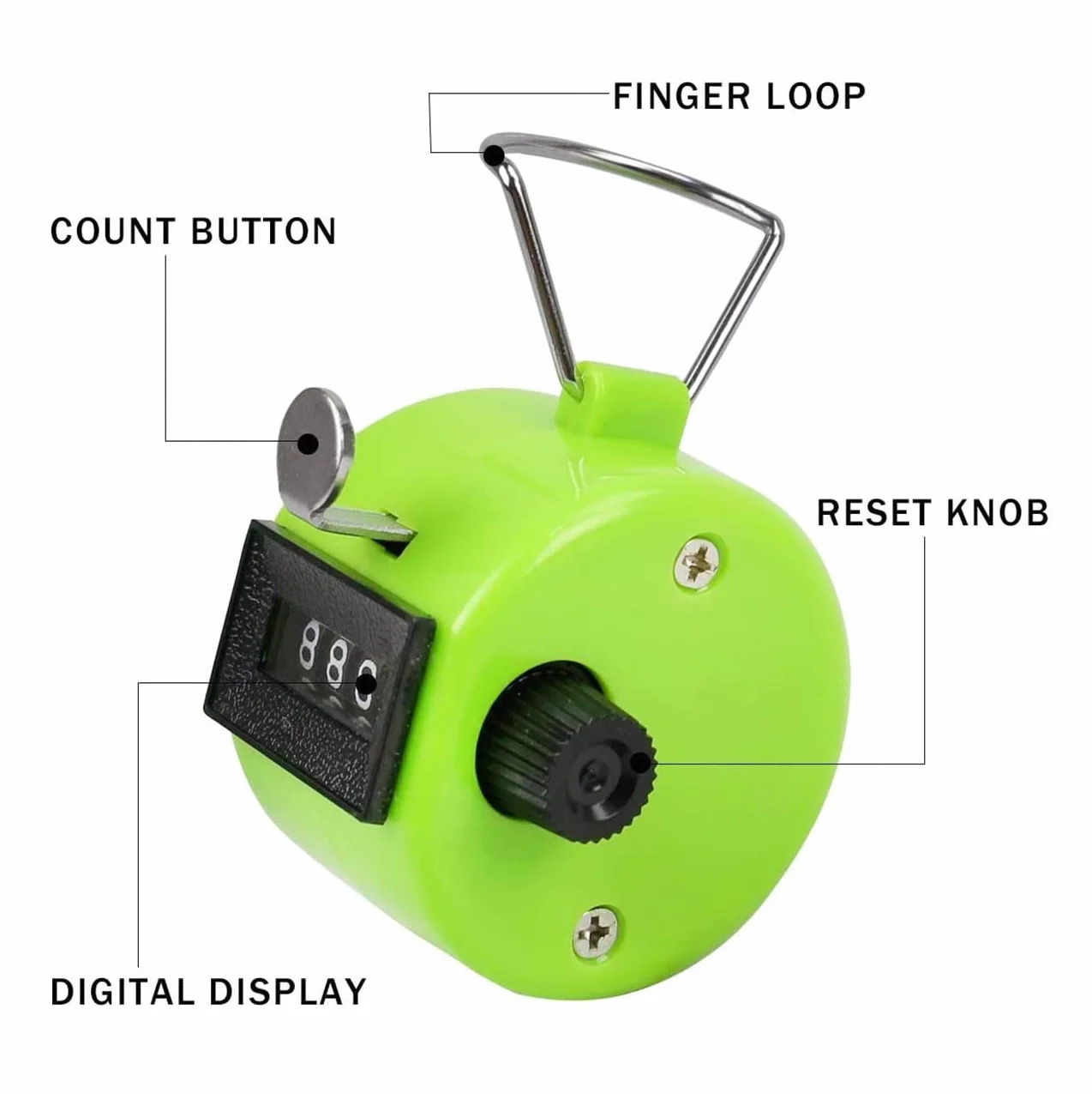 Podomètre à clic Manuel 3 pièces, Compteur de quantité mécanique en Plastique, pour entraîneur Sportif Vert Rose Bleu
