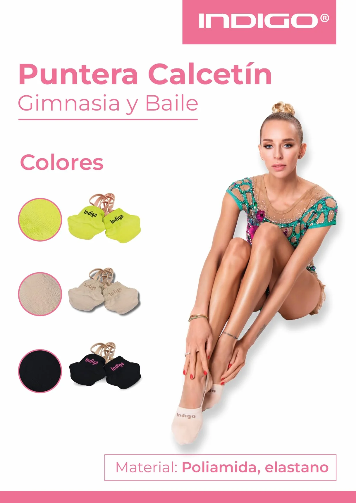 DRUNA Demi-Pointes Chaussettes Gymnastique Rythmique Danse