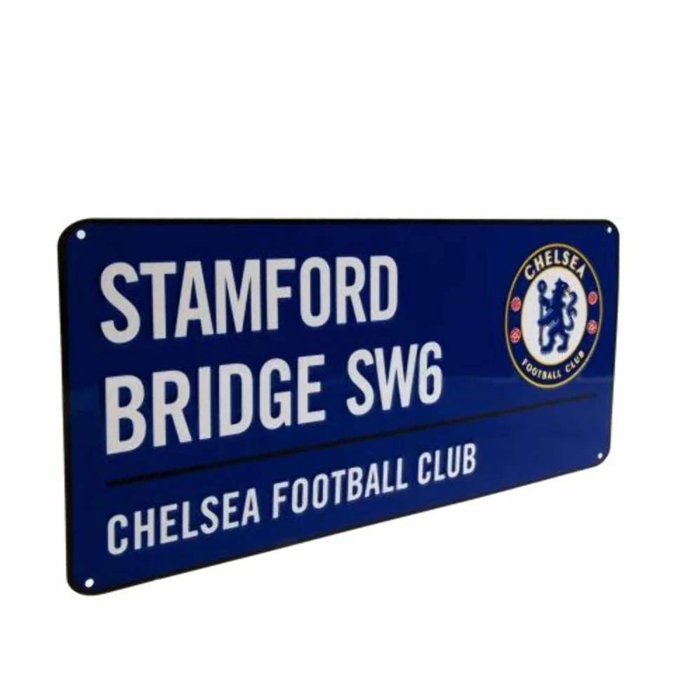 Chelsea FC Officiel Bleu Stamford Bridge Street Sign 18cm x 40cm