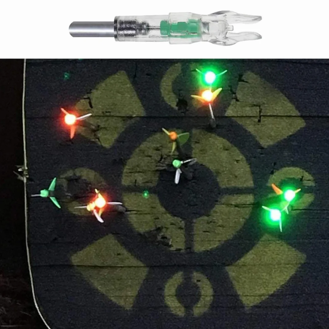 Encoches Lumineuses LED pour Flèches Lot de 12 Plastique Archerie