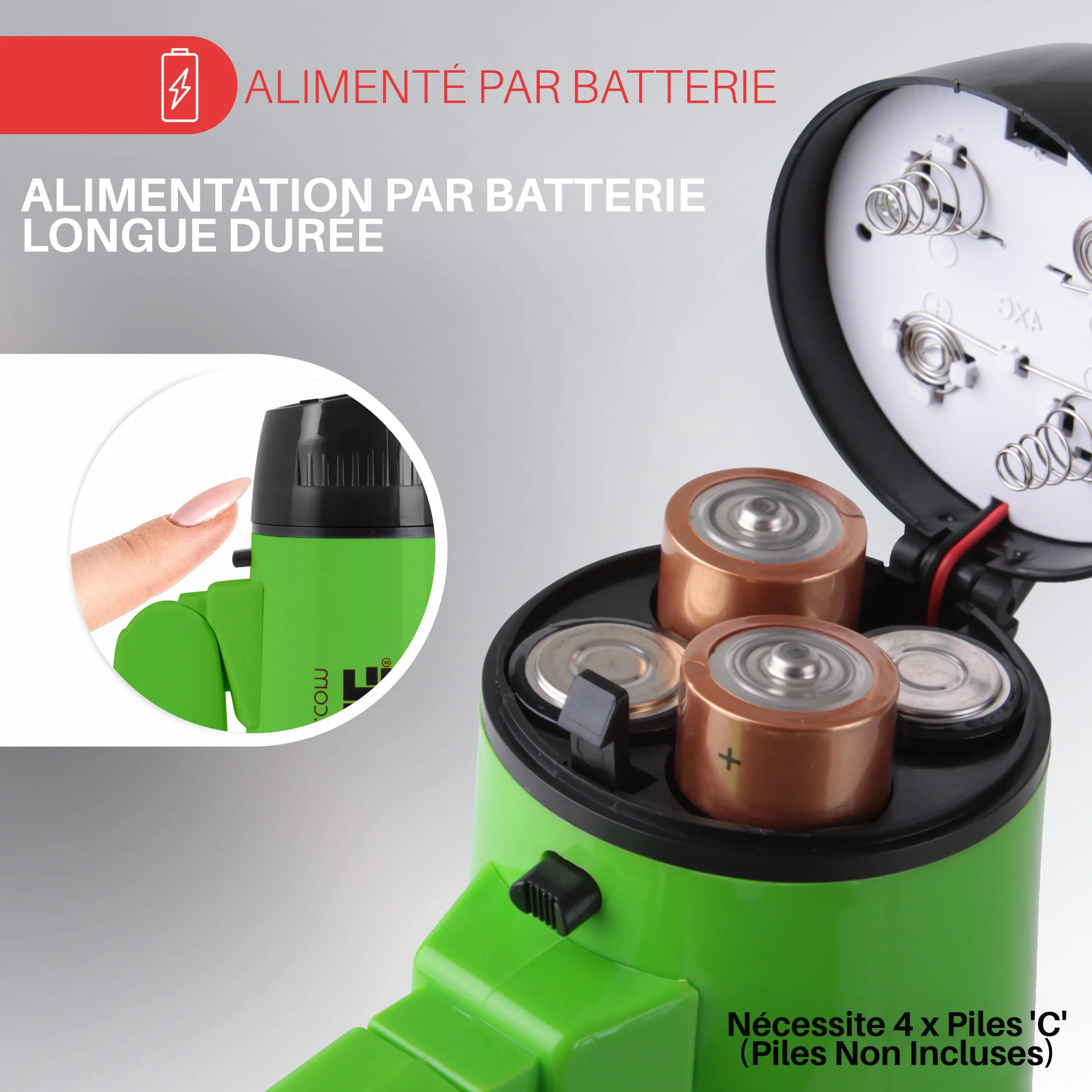 Pyle Mégaphone Portable 20W avec Sirène, Microphone, 2 Modes, Poignée Pliante - Vert