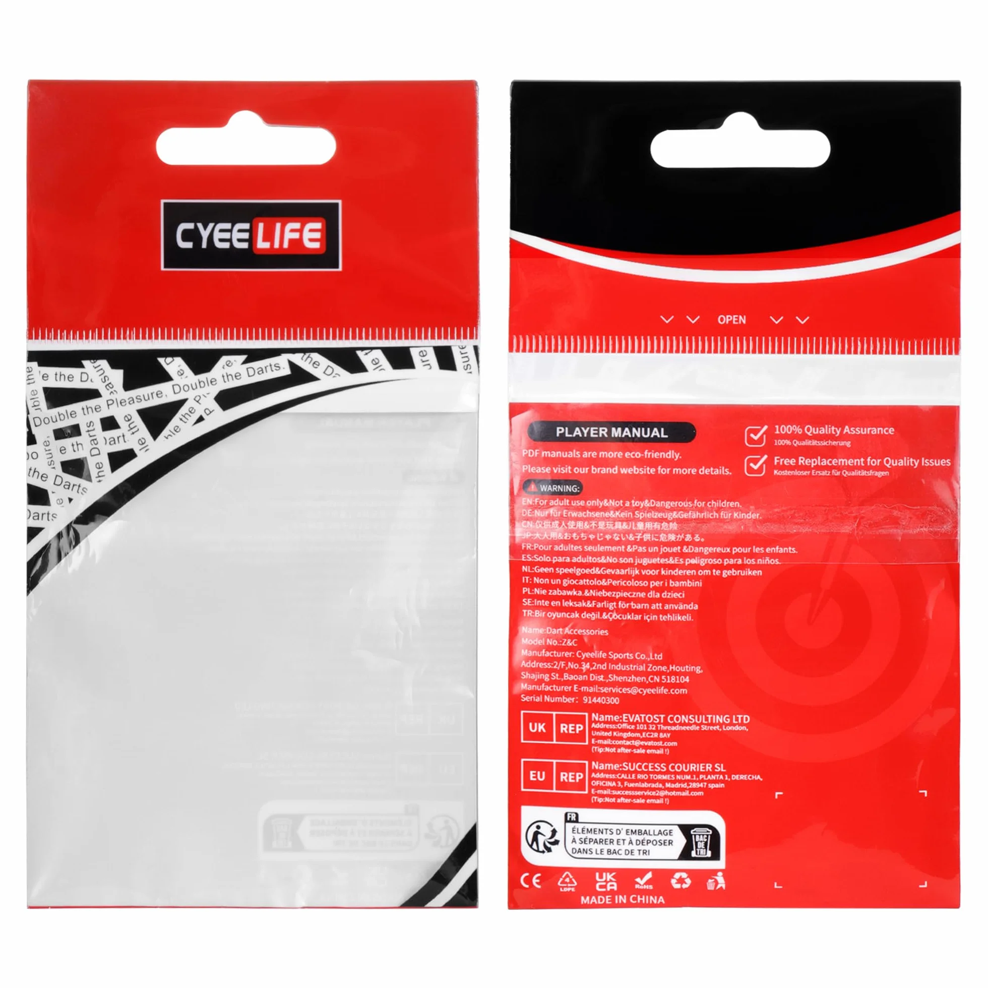 CyeeLife Pointes de Fléchettes en Plastique 100 Pièces, Filetage 2BA, Accessoires pour Fléchettes